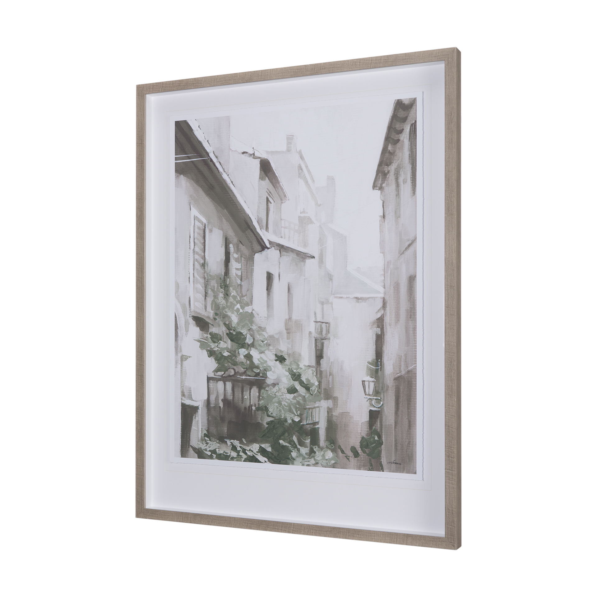 the old lodge lane i by natalia a framed art print matted under glass