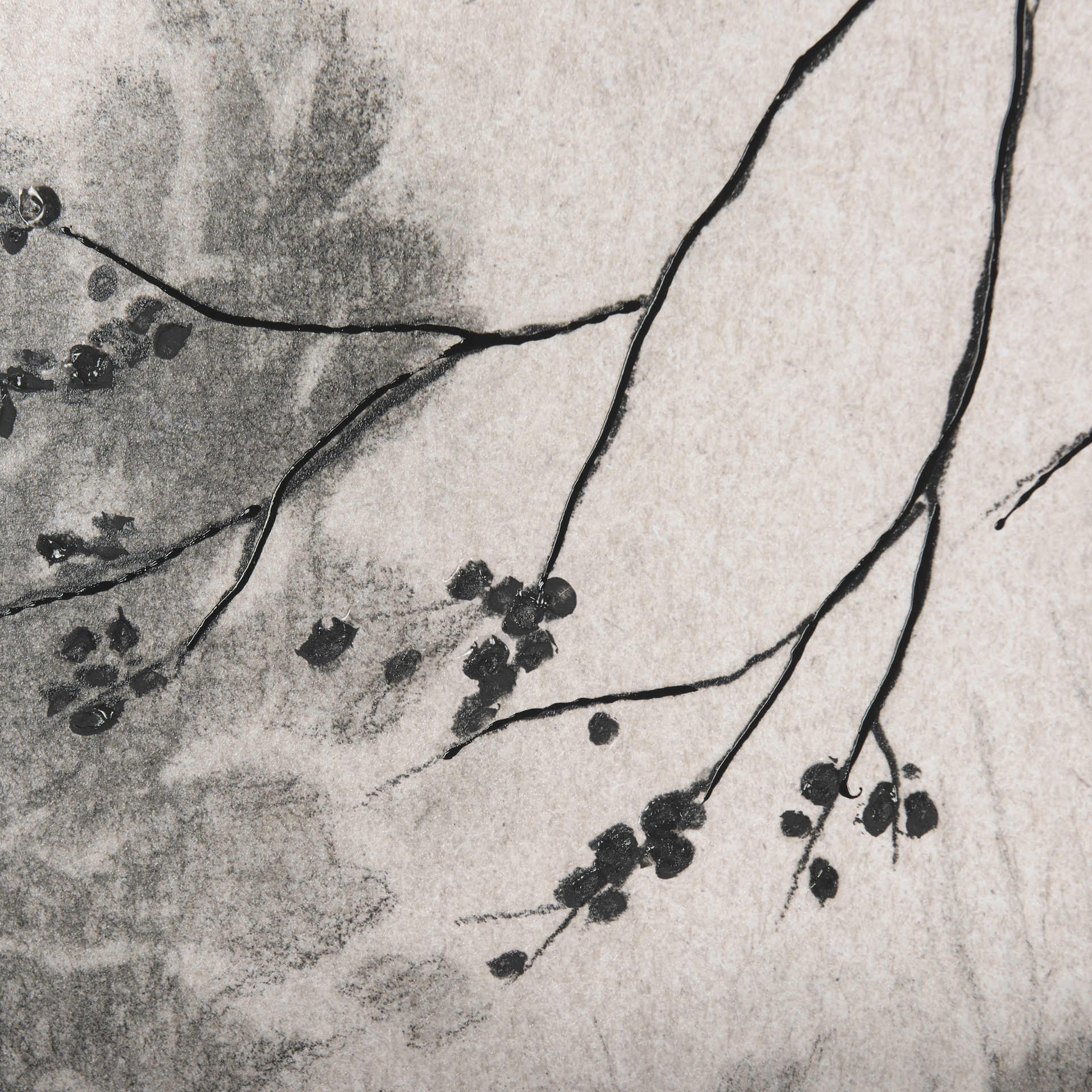 leafy shade ii by mercana studio a hand embelished textured framed art print matted under glass