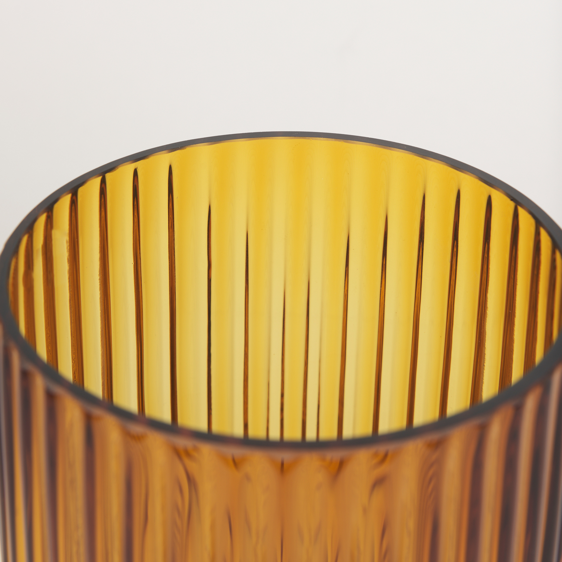 dawn short amber glass vase
