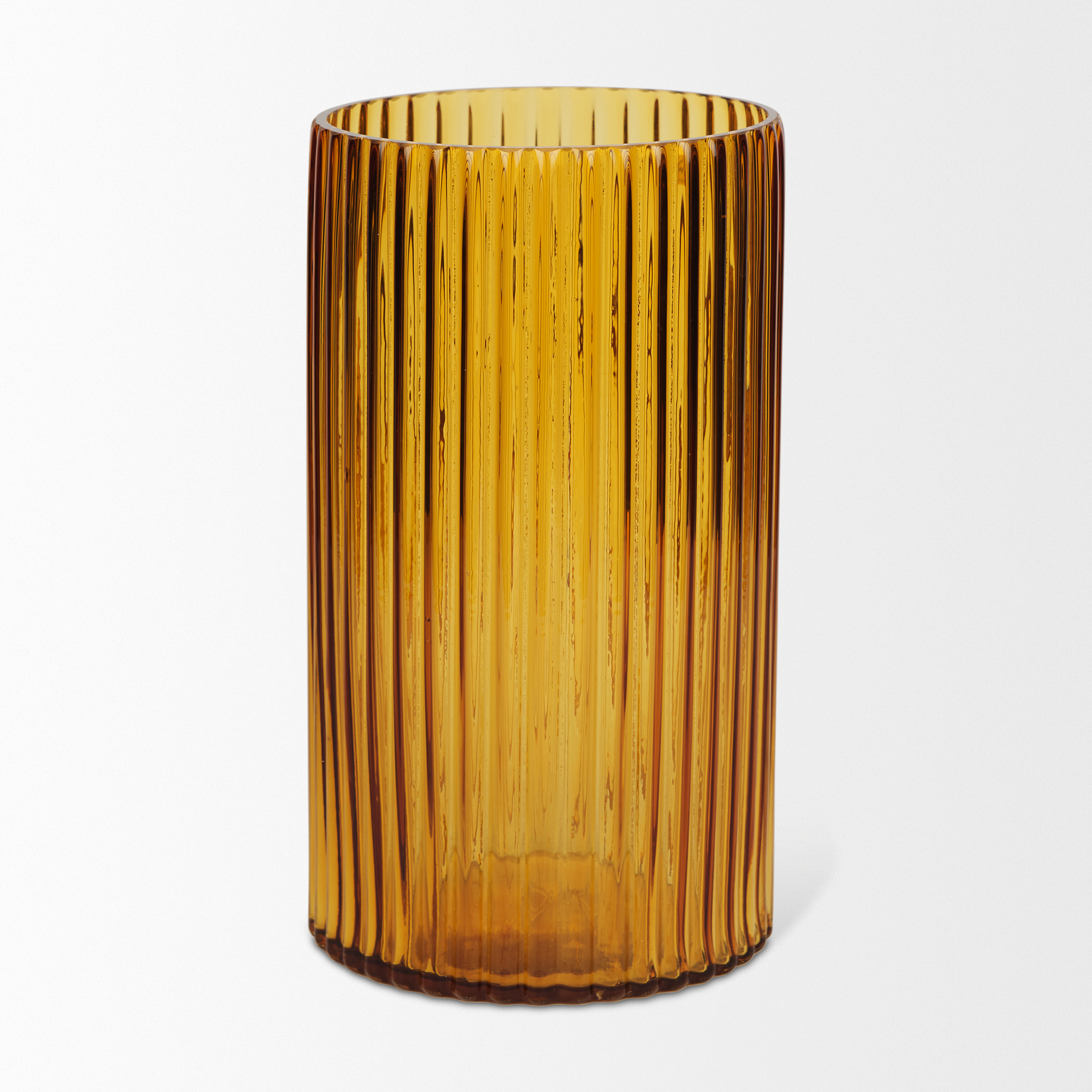 dawn tall amber glass vase