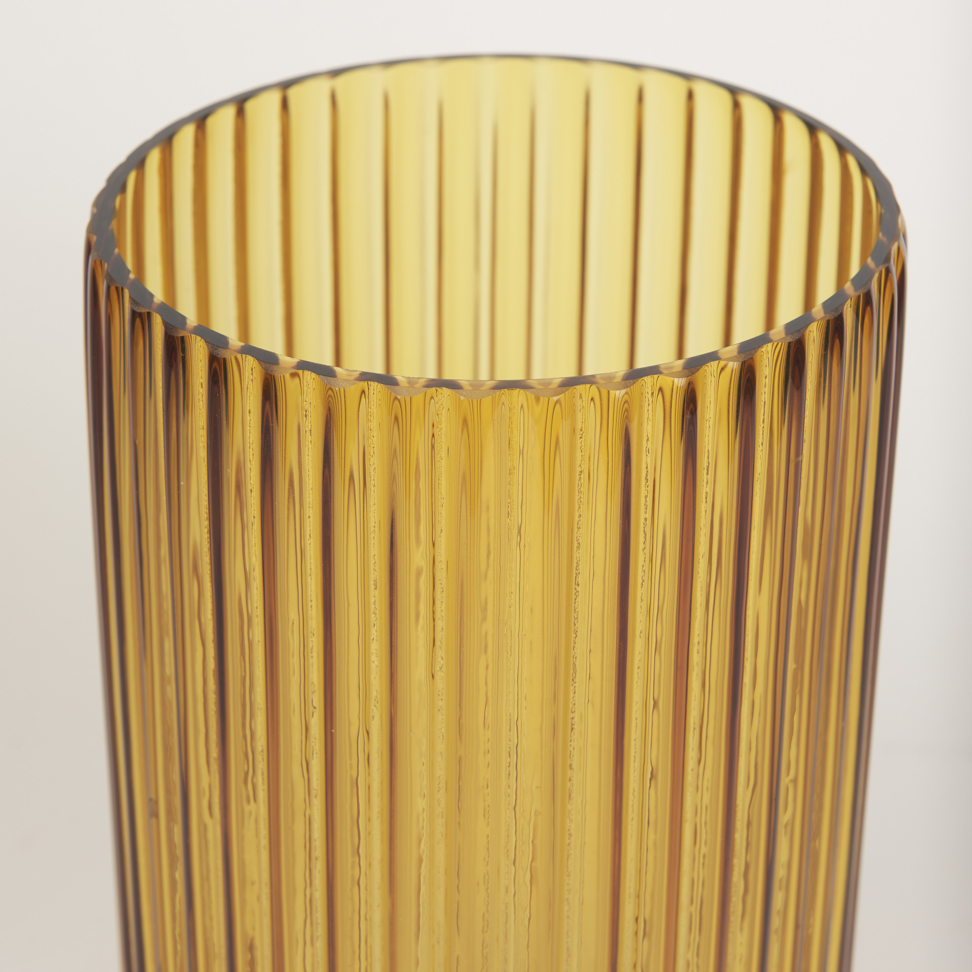 dawn tall amber glass vase