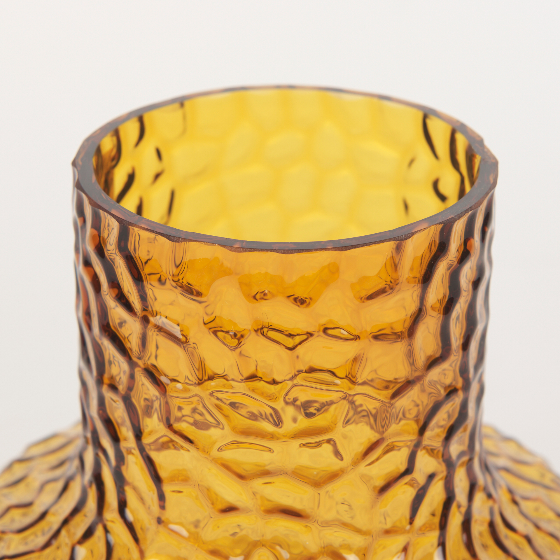 jolene short amber glass vase