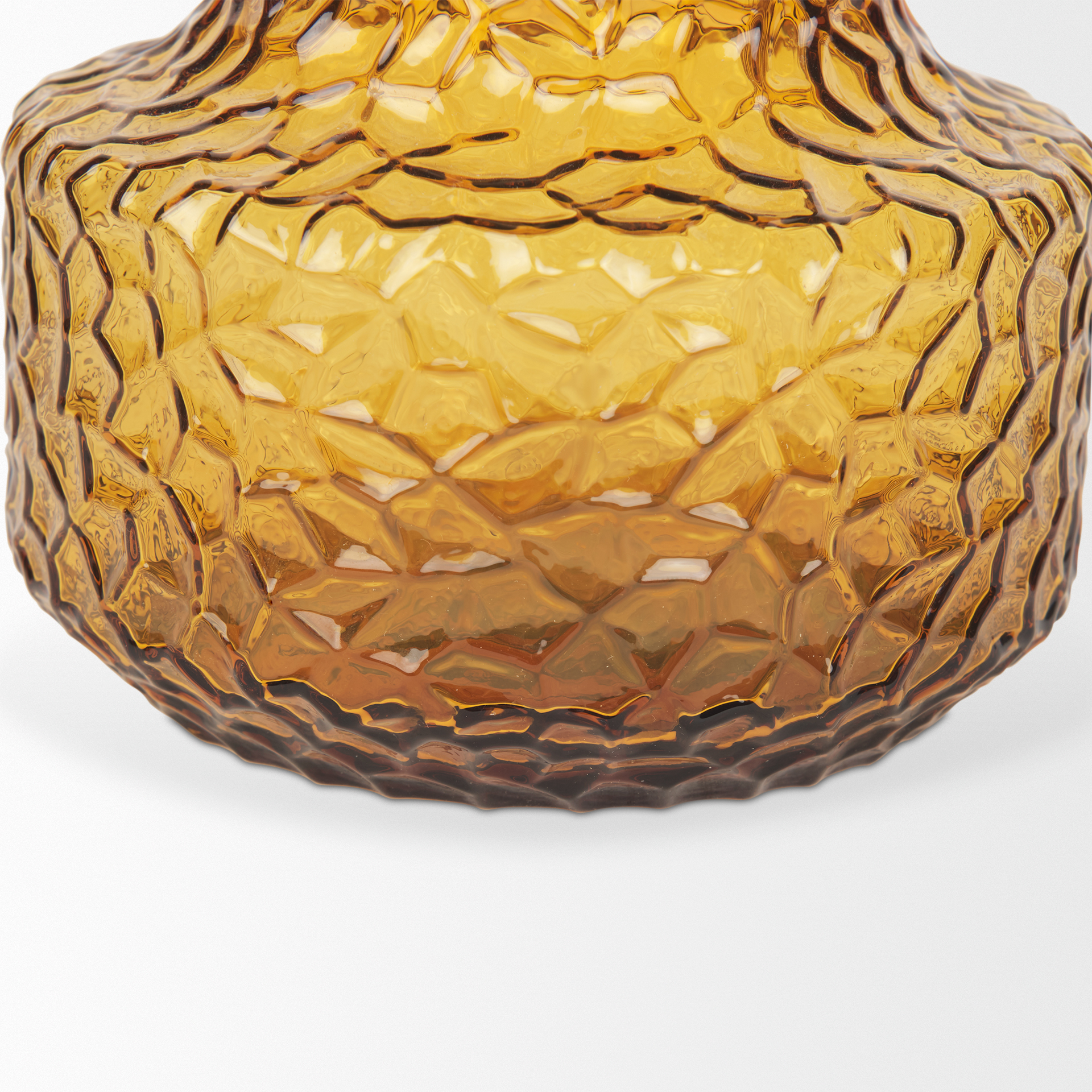 jolene short amber glass vase