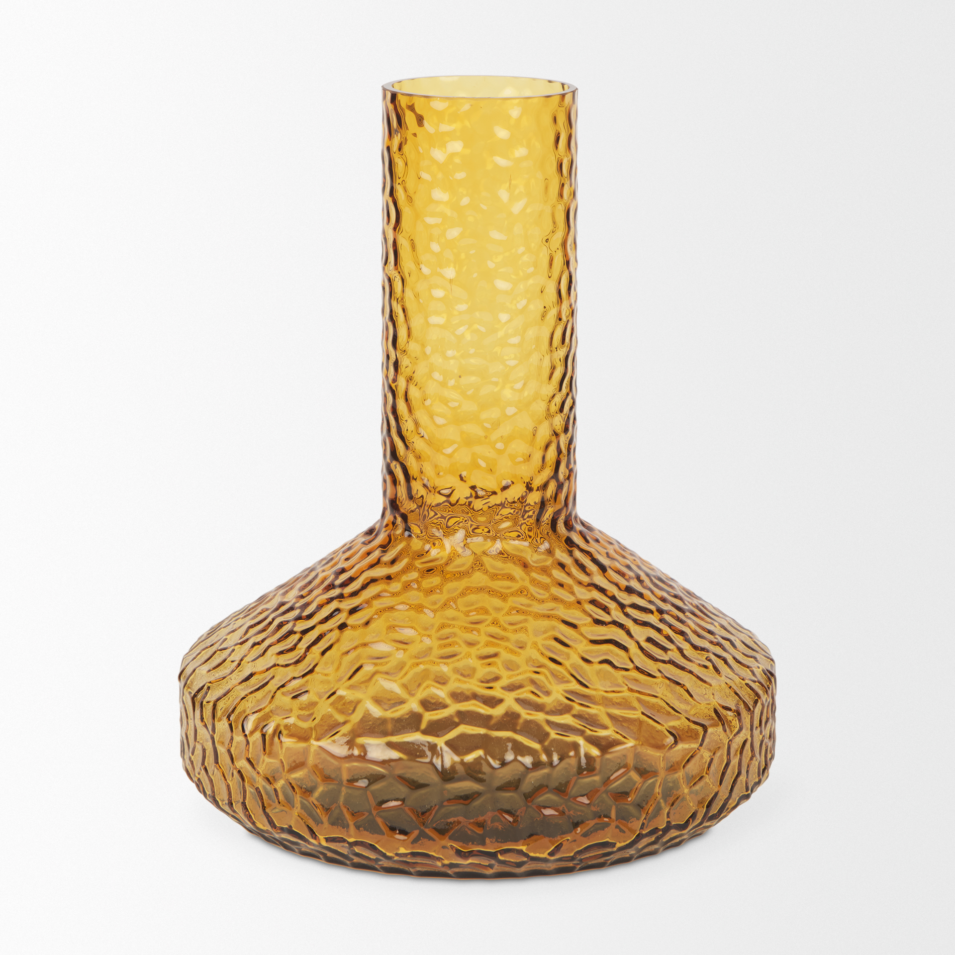 jolene tall amber glass vase