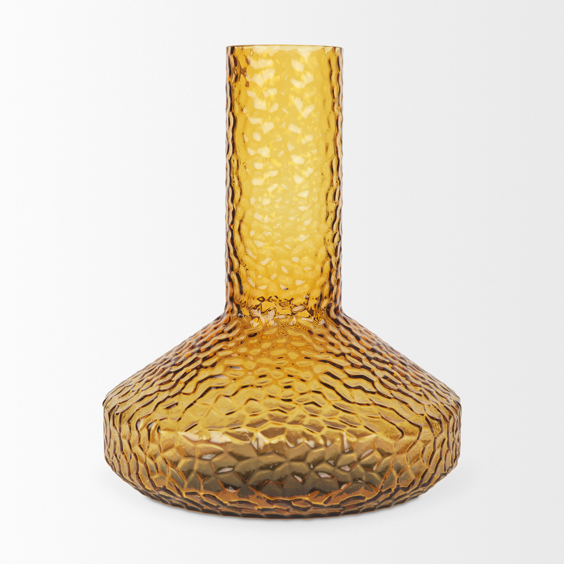 jolene tall amber glass vase