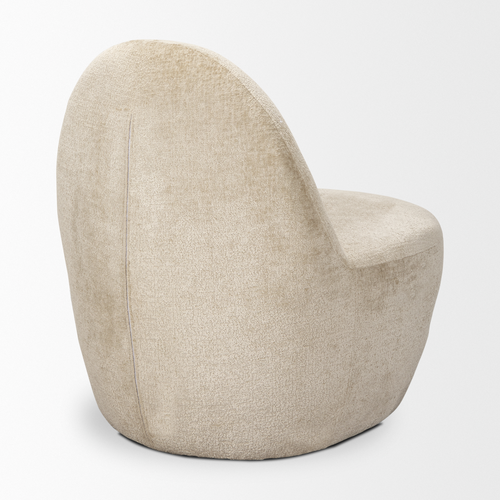 beverly beige chenille accent chair