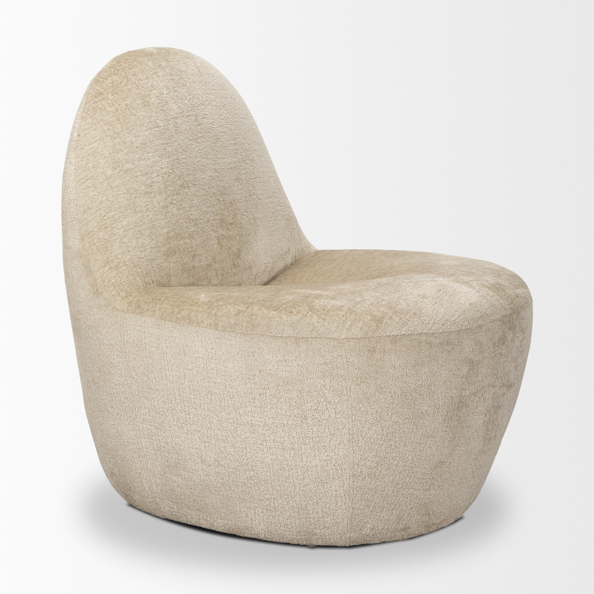 beverly beige chenille accent chair