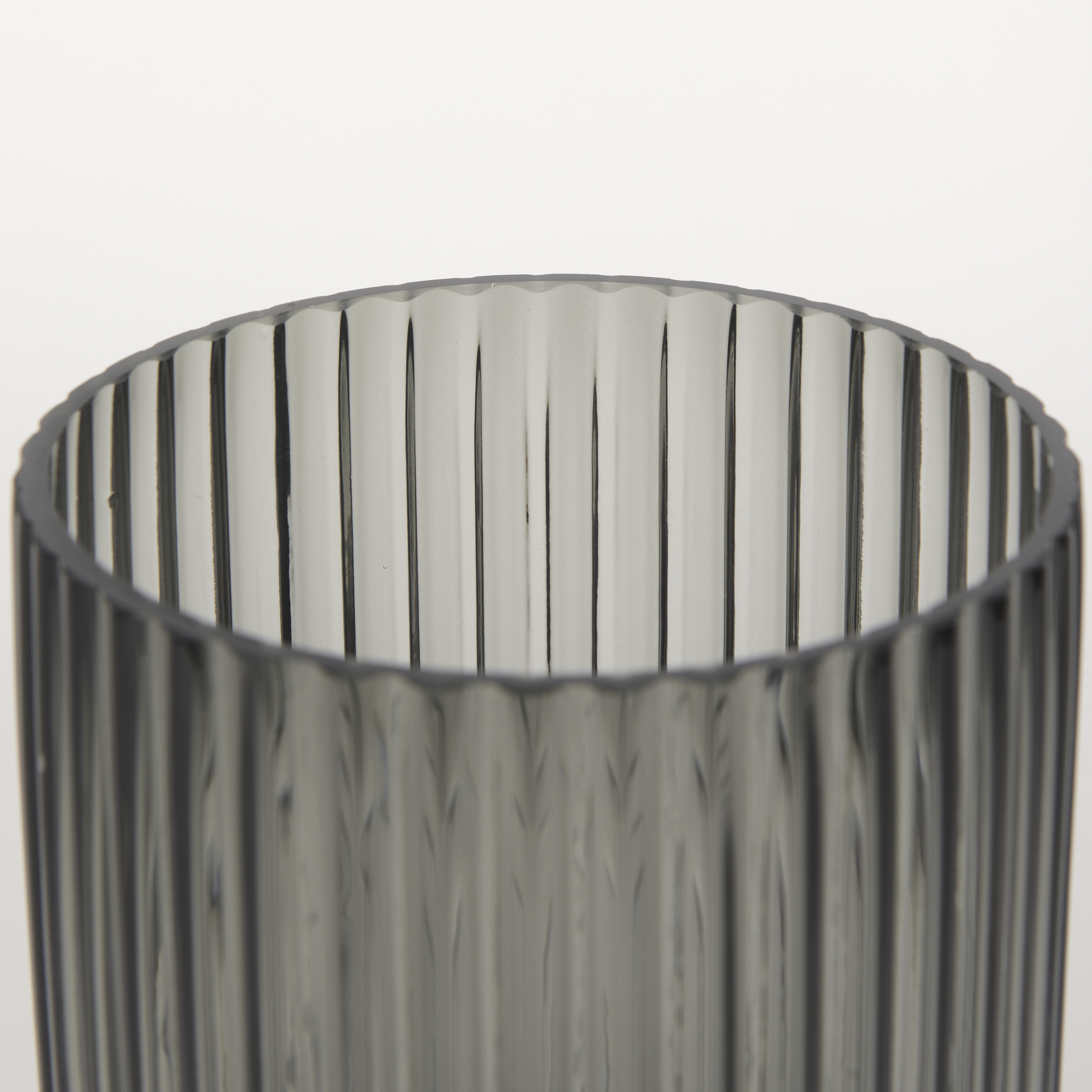 dawn short smokey black glass vase