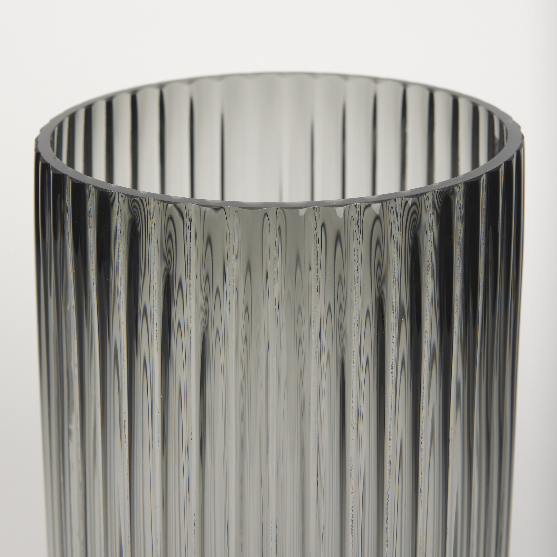 dawn tall smokey black glass vase