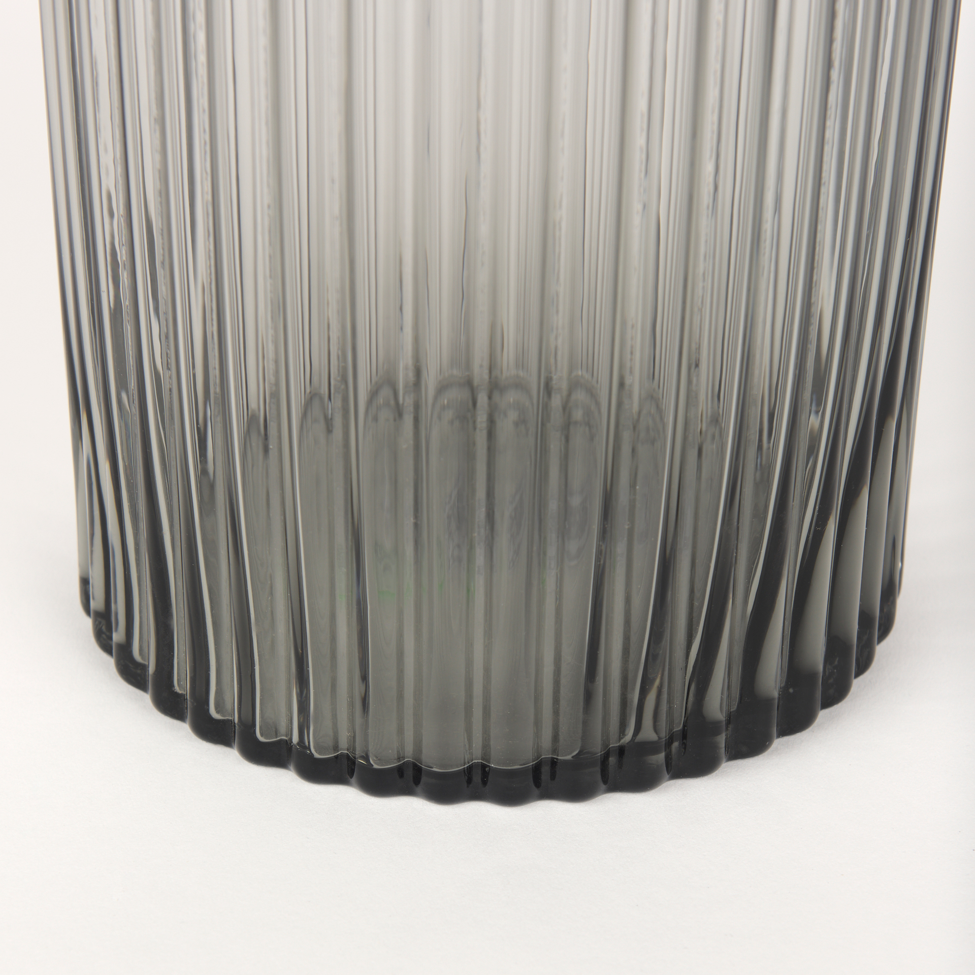 dawn tall smokey black glass vase