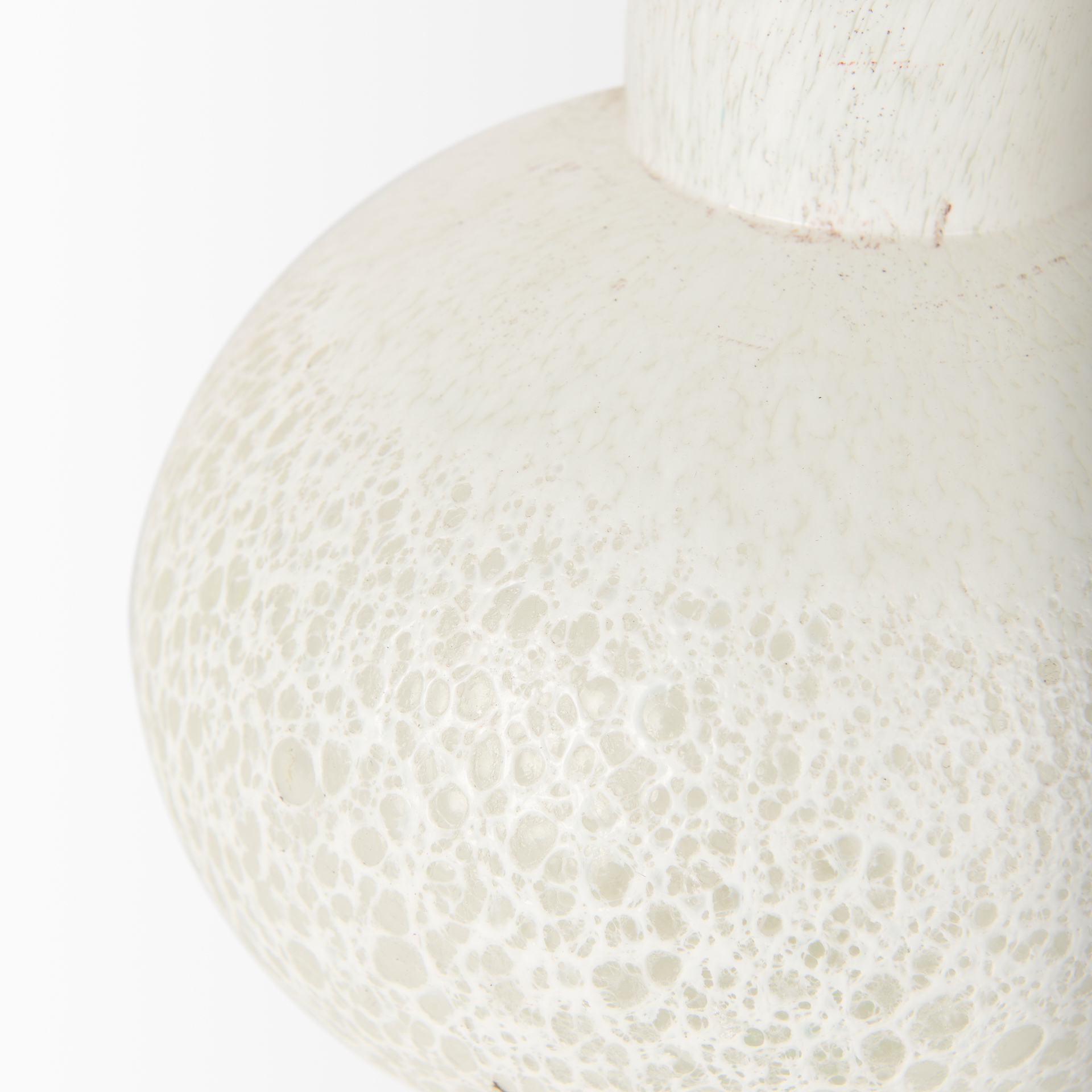 heket short white glass vase