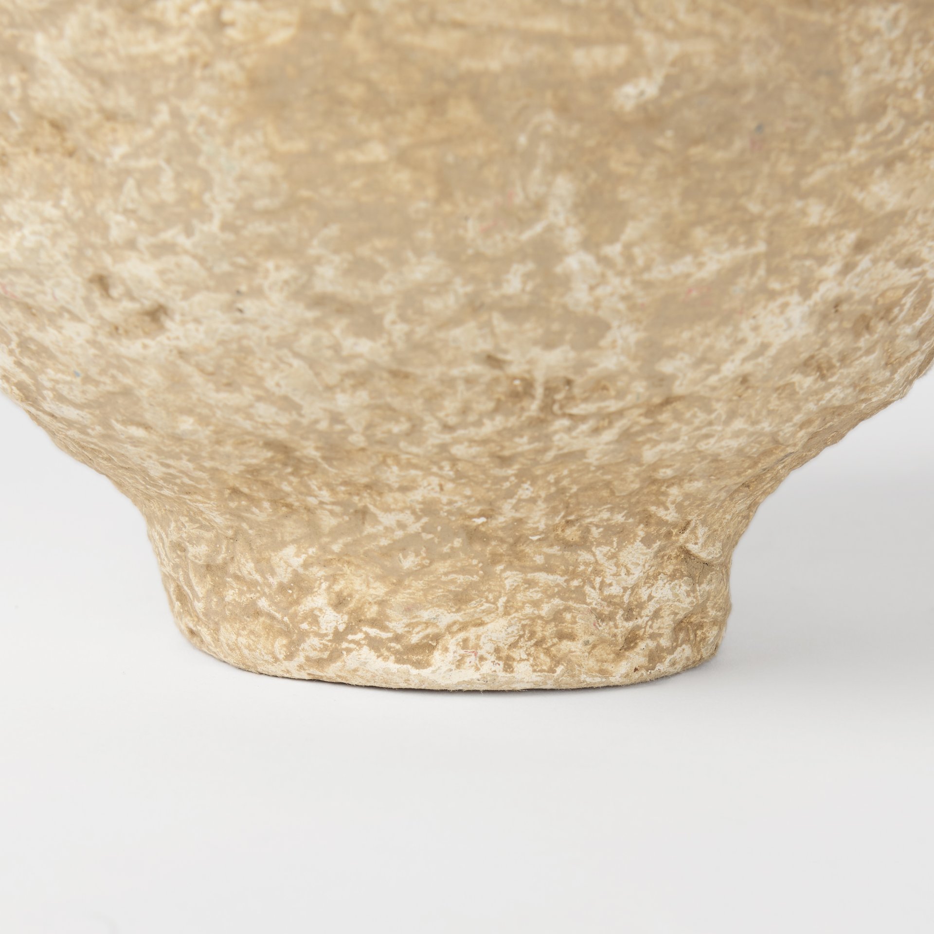ritu small beige paper mache pot vase