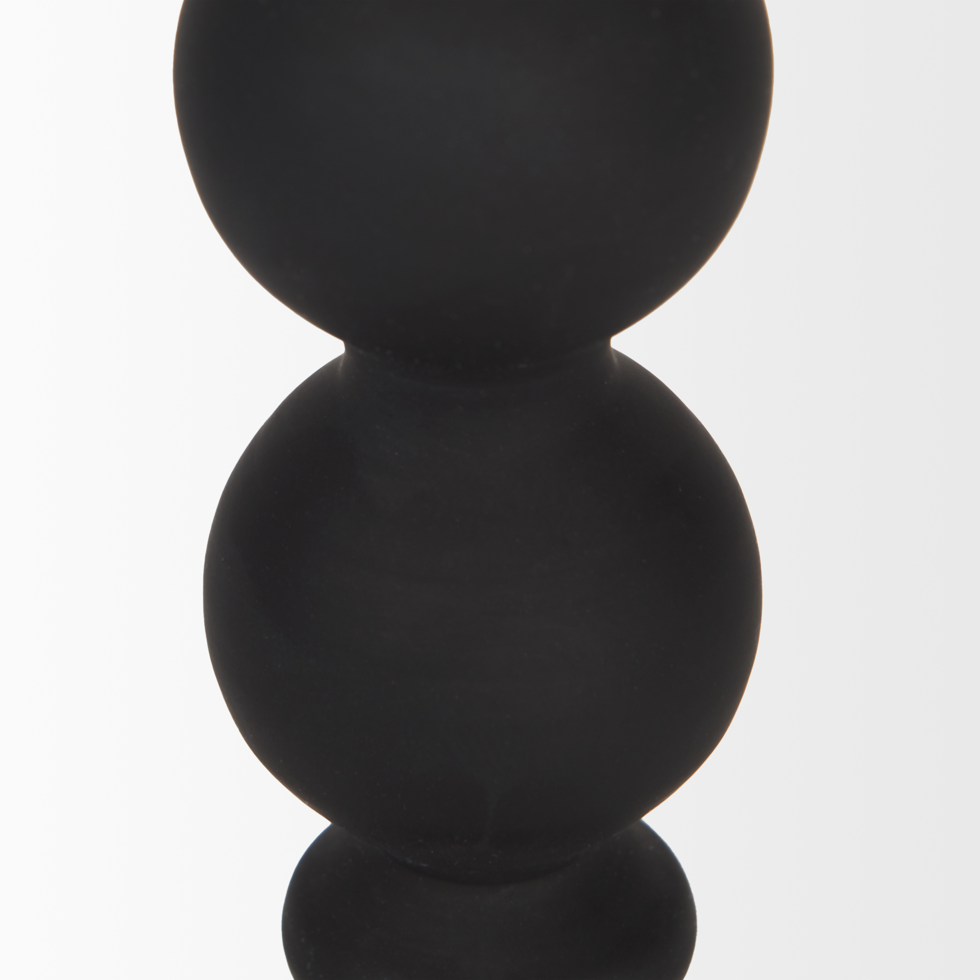 haute small matte black blown glass candlestick