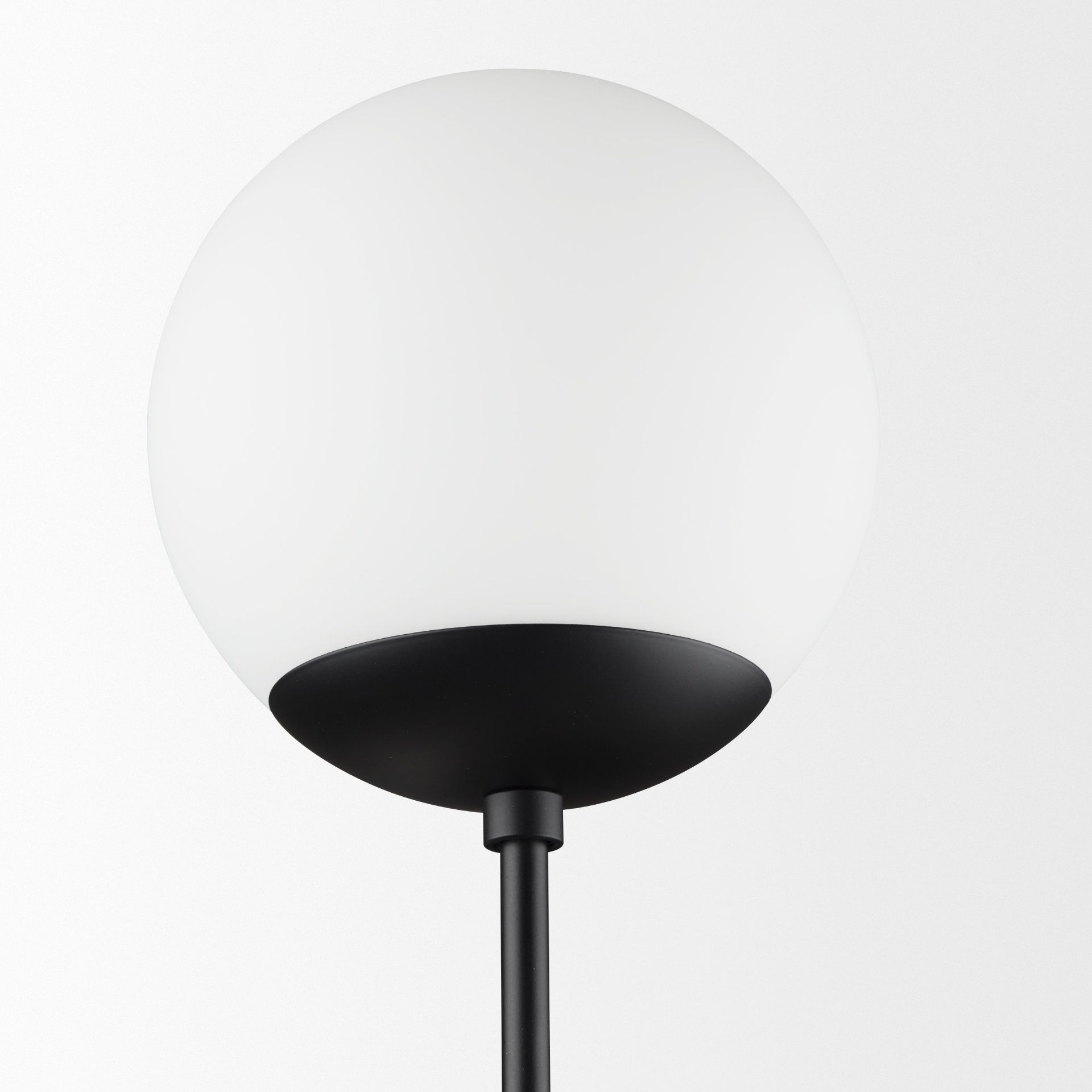 edie matte black metal w/ frosted glass globes 2-light wall sconce