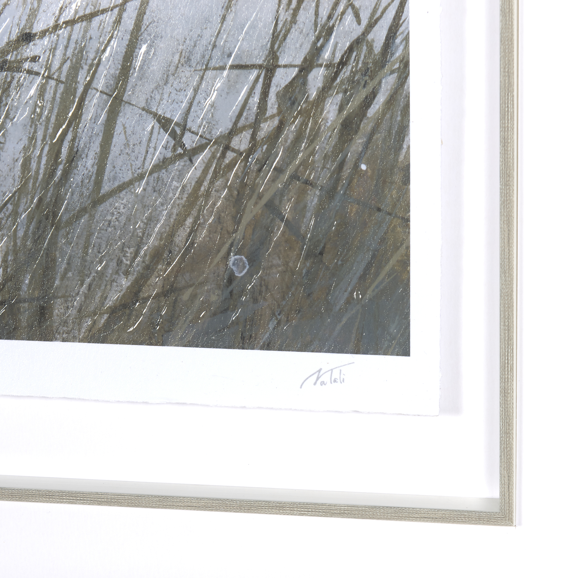 chilly breeze i by natali a hand embelished textured framed art print matted under glass