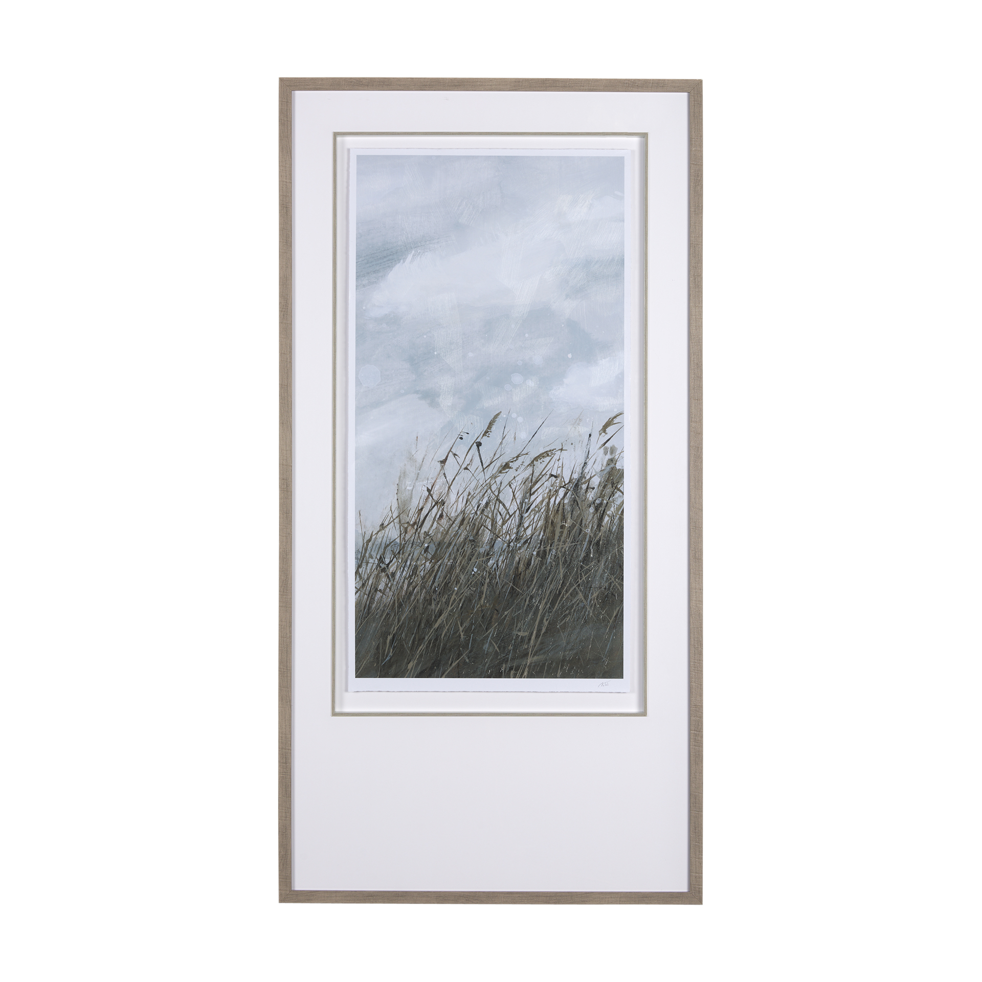 chilly breeze ii by natali a hand embelished textured framed art print matted under glass