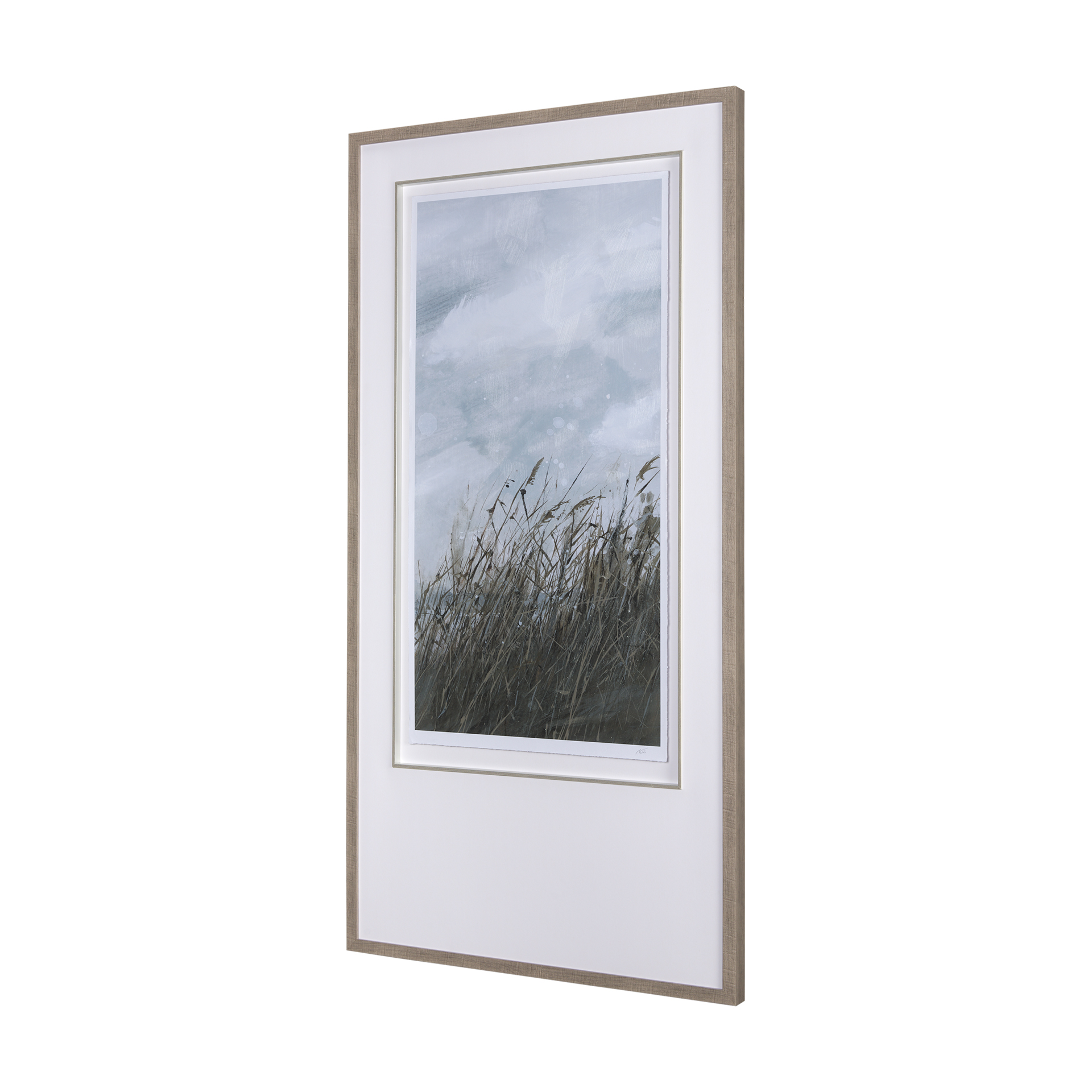 chilly breeze ii by natali a hand embelished textured framed art print matted under glass