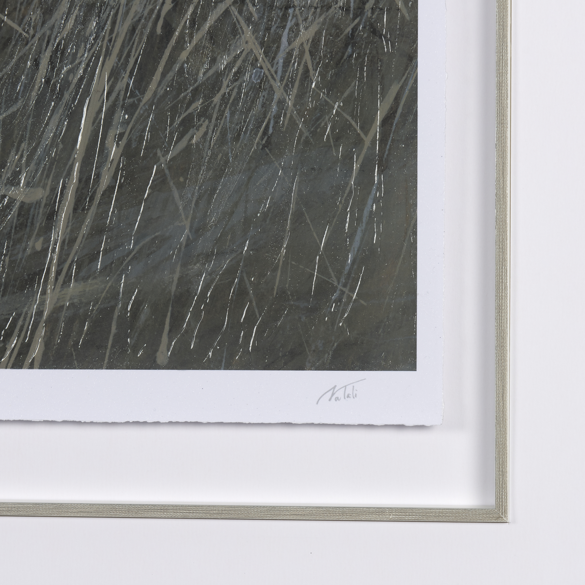 chilly breeze ii by natali a hand embelished textured framed art print matted under glass