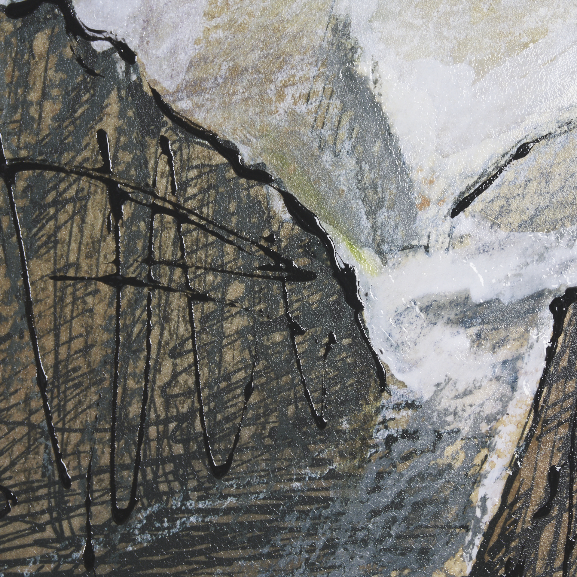 canyon view by mercana studio a hand embelished textured framed art print matted under glass