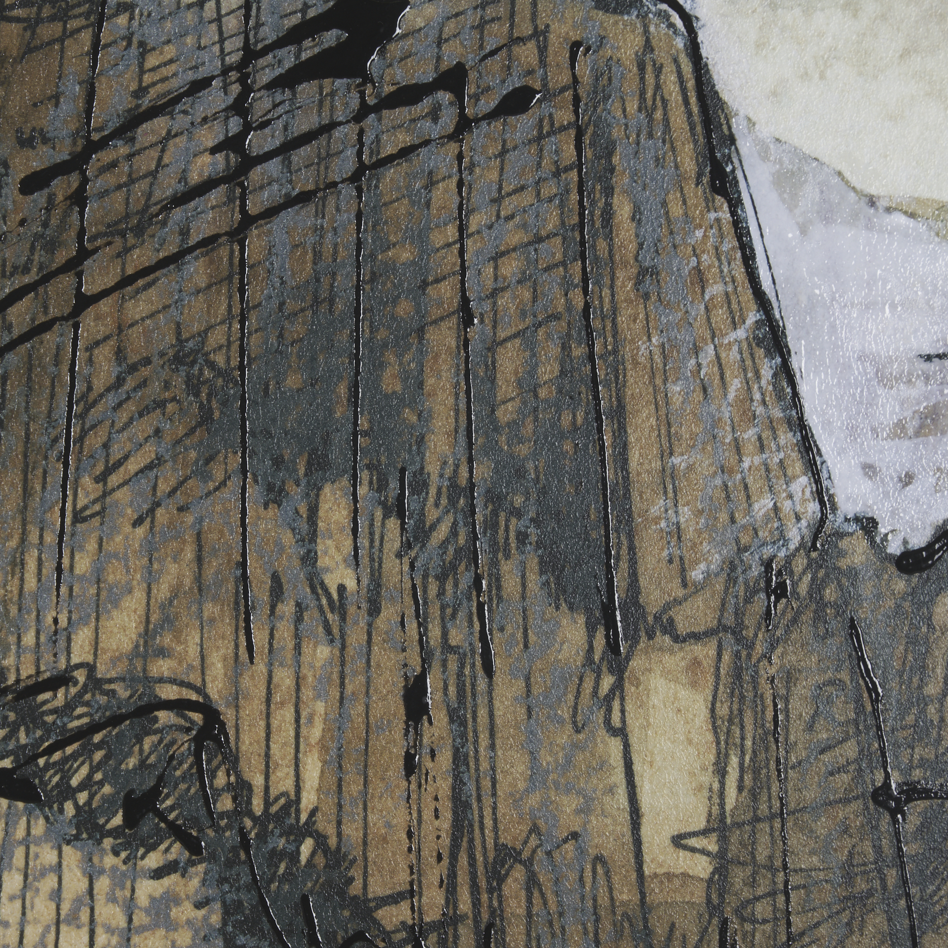 canyon view by mercana studio a hand embelished textured framed art print matted under glass