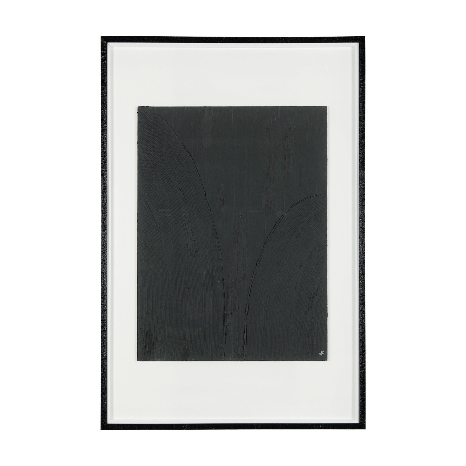 slate i by mercana studio a hand embelished textured framed art print matted under glass