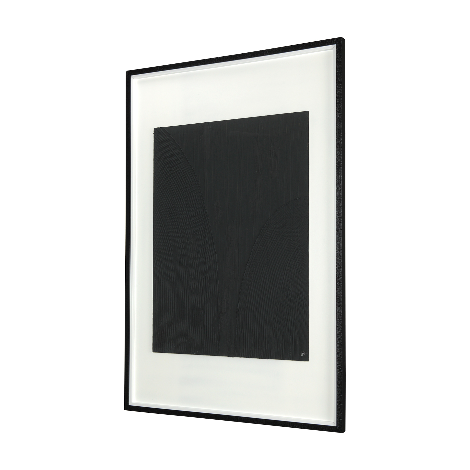 slate i by mercana studio a hand embelished textured framed art print matted under glass