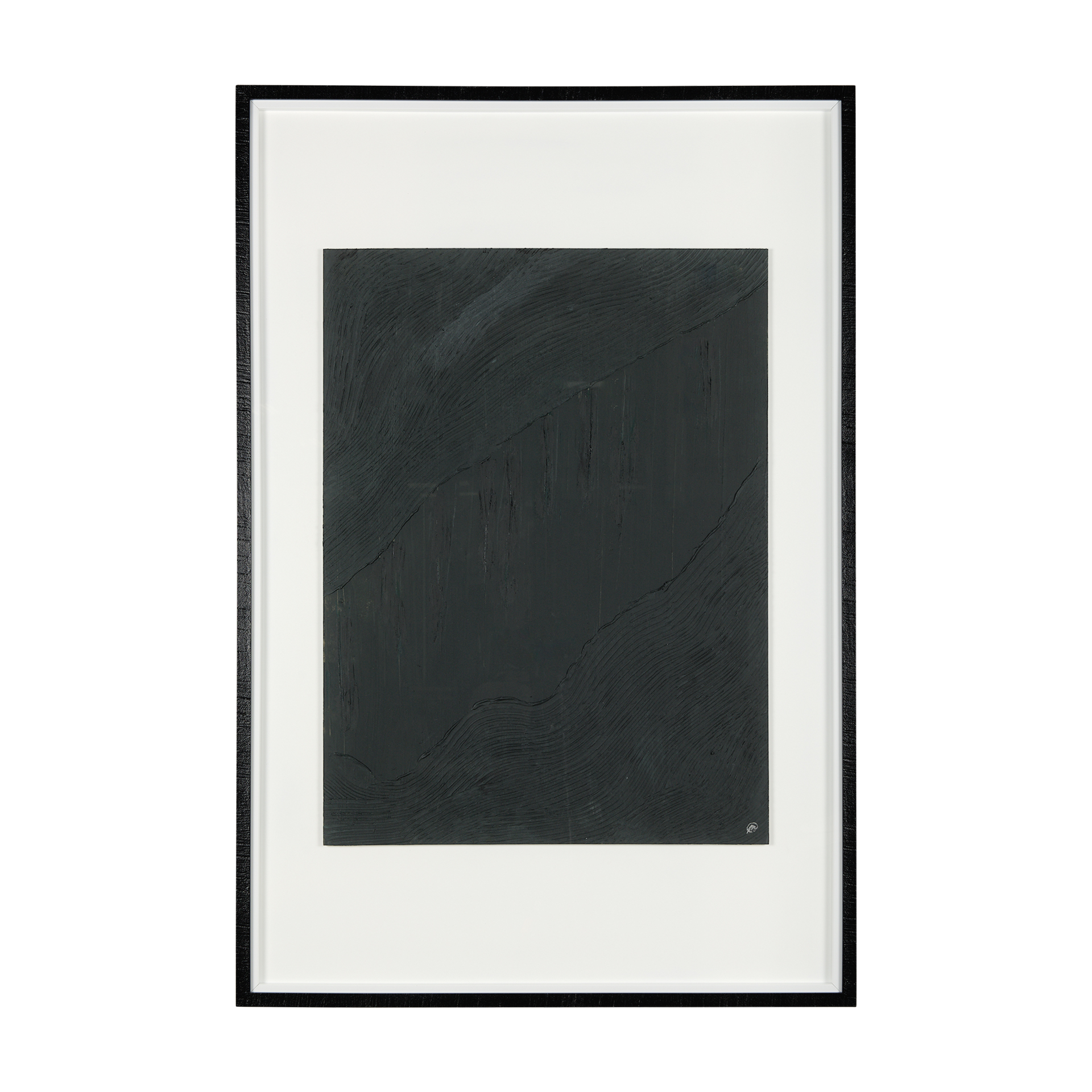 slate ii by mercana studio a hand embelished textured framed art print matted under glass