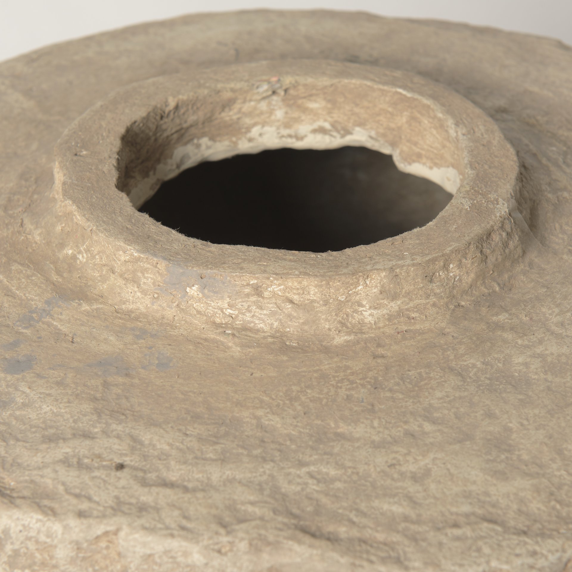 rama large beige paper mache floor vase