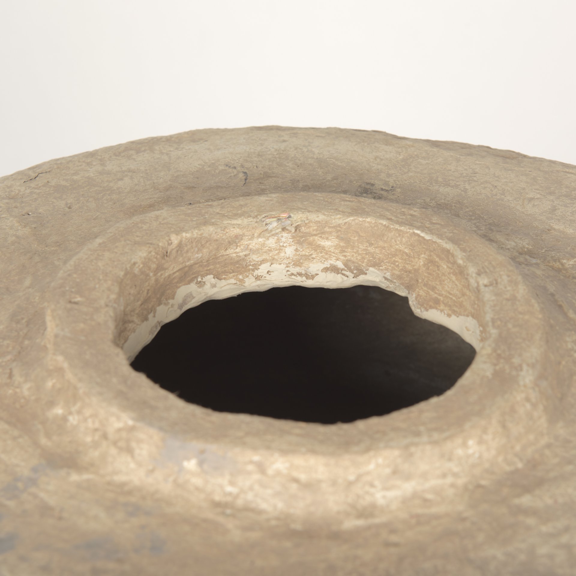 rama large beige paper mache floor vase