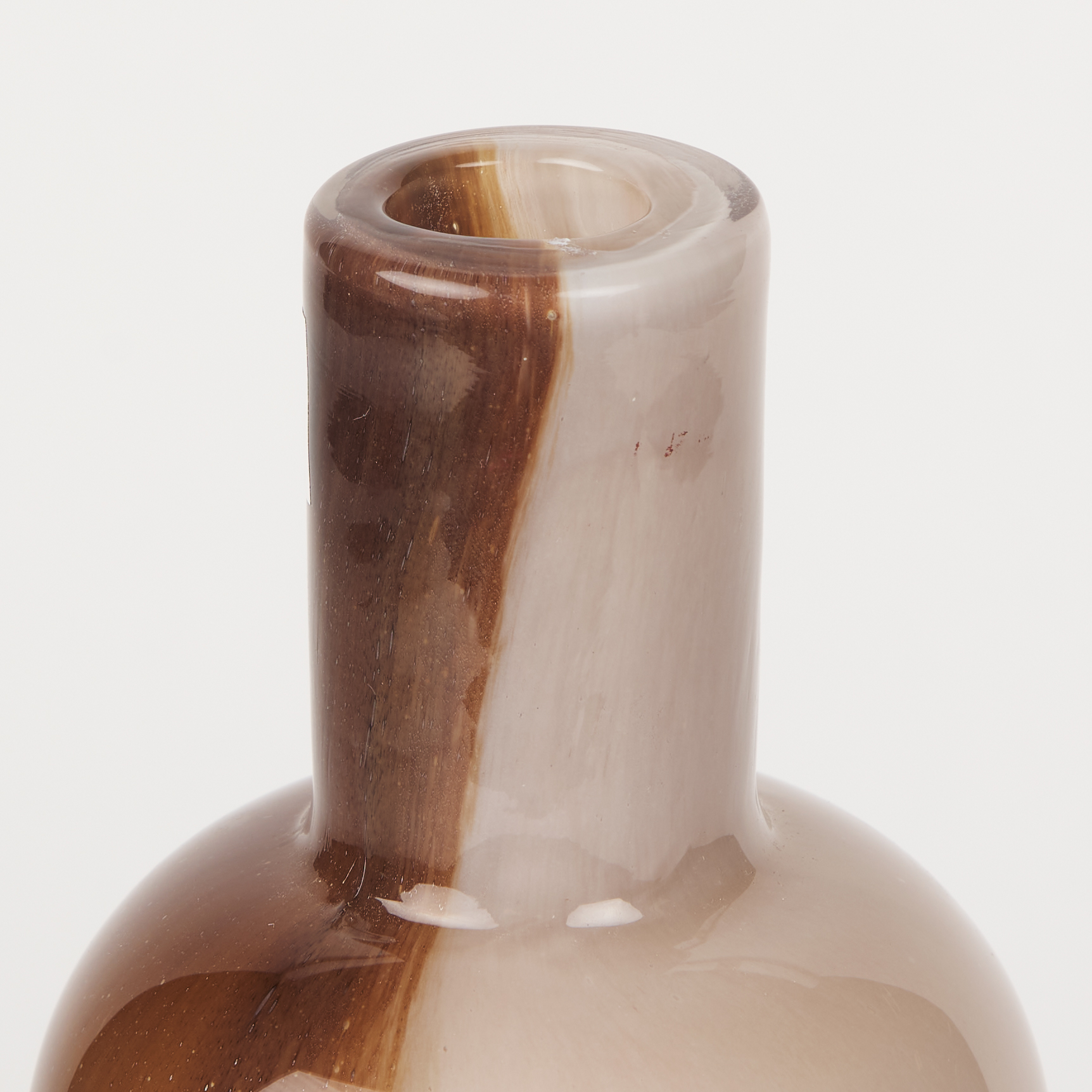 marans tall amber multi-color glass vase