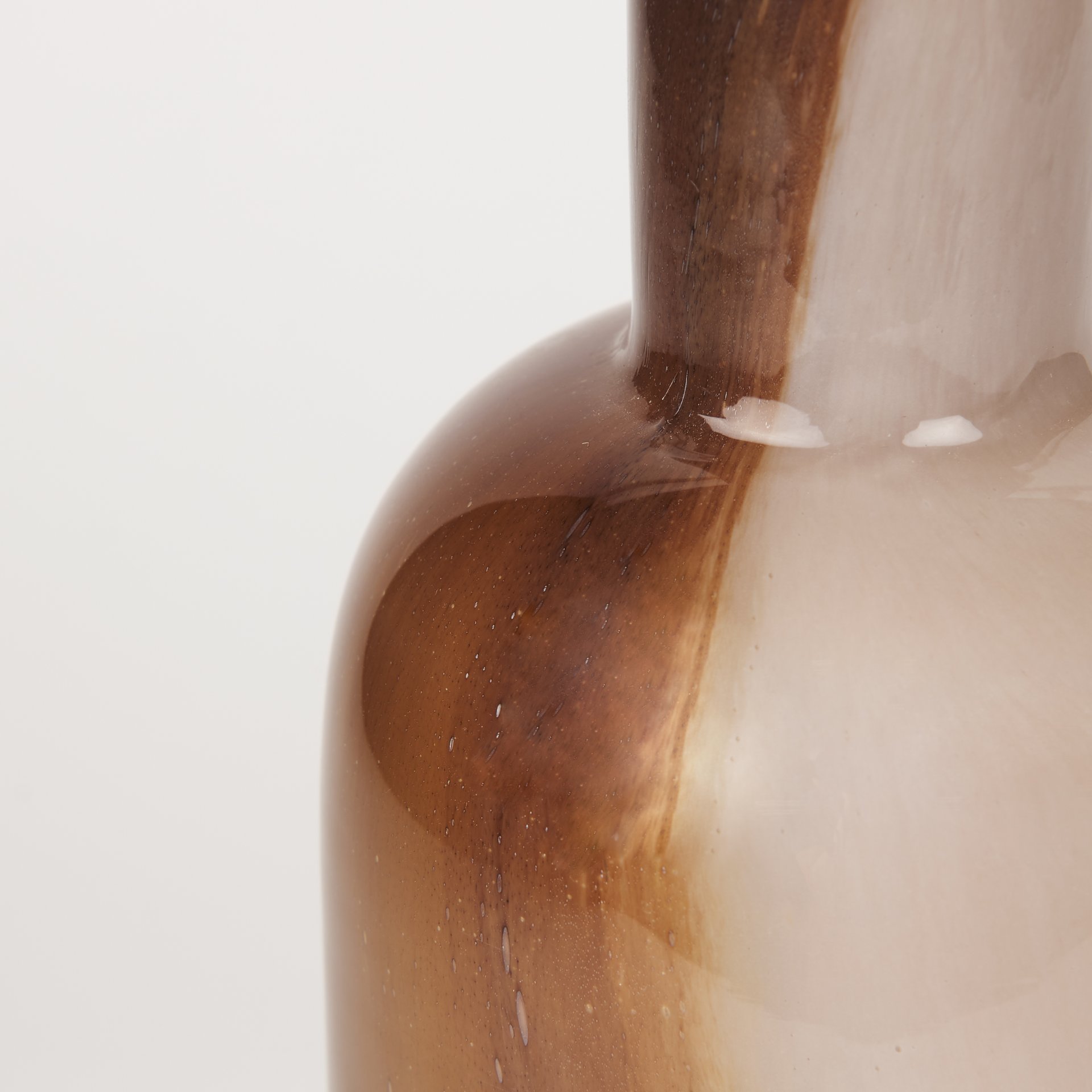marans tall amber multi-color glass vase