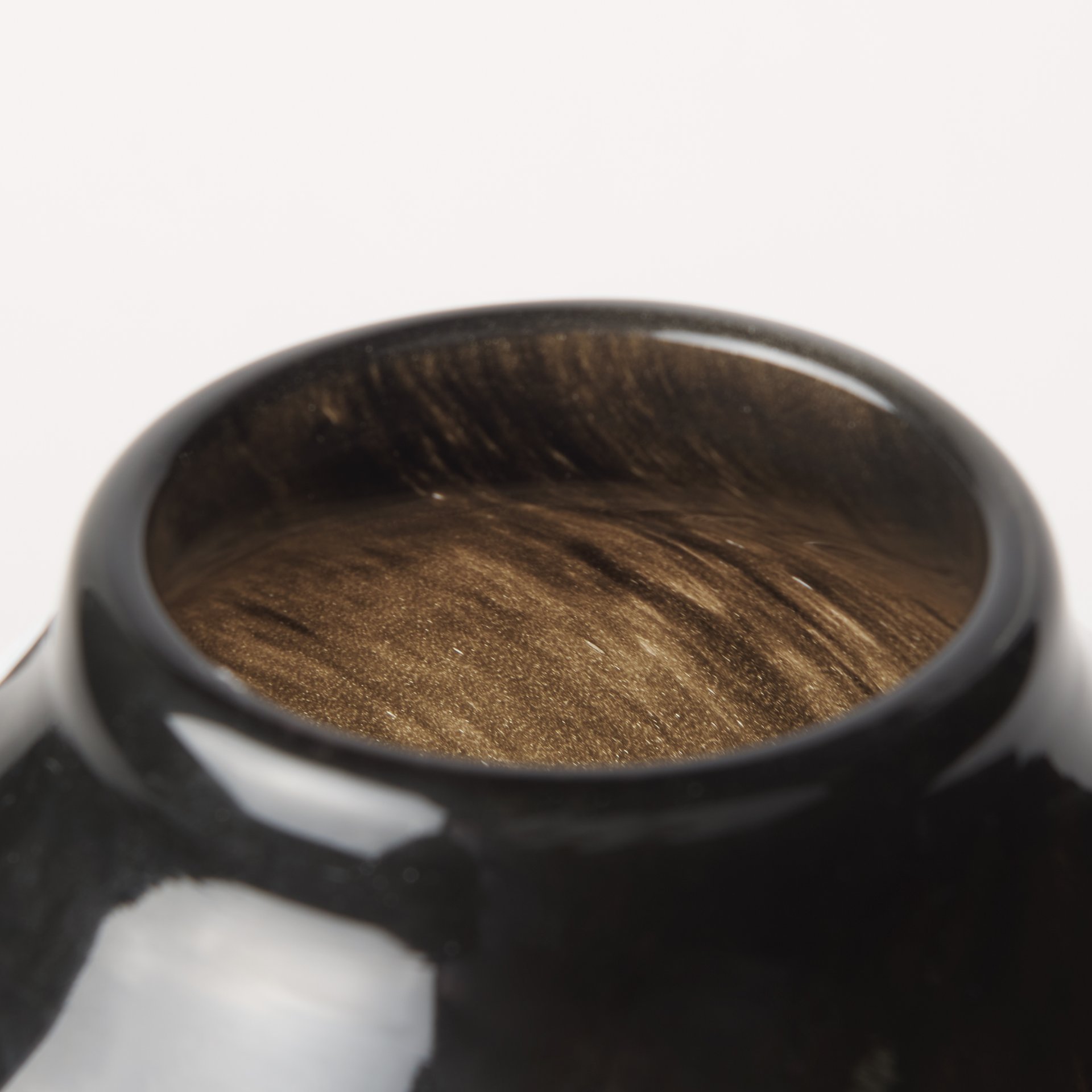 emu tall black w/ gray vase
