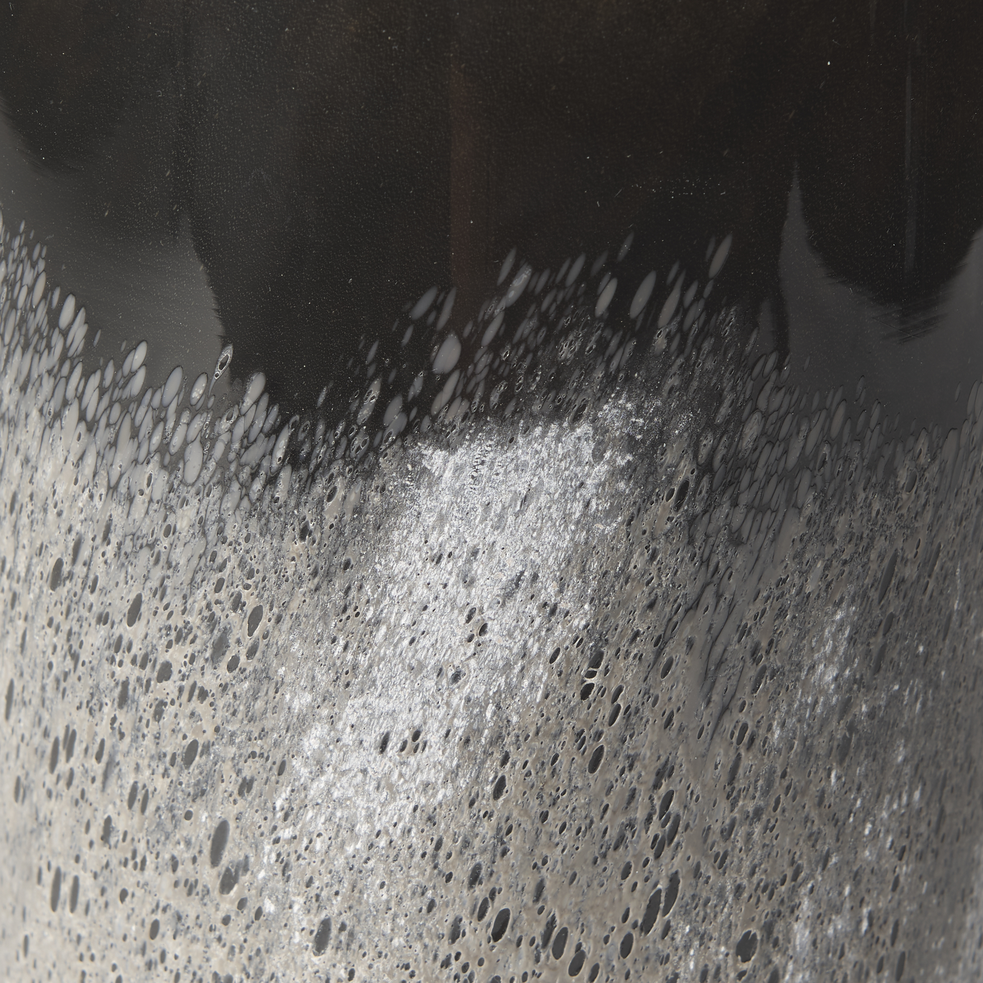 emu tall black w/ gray vase