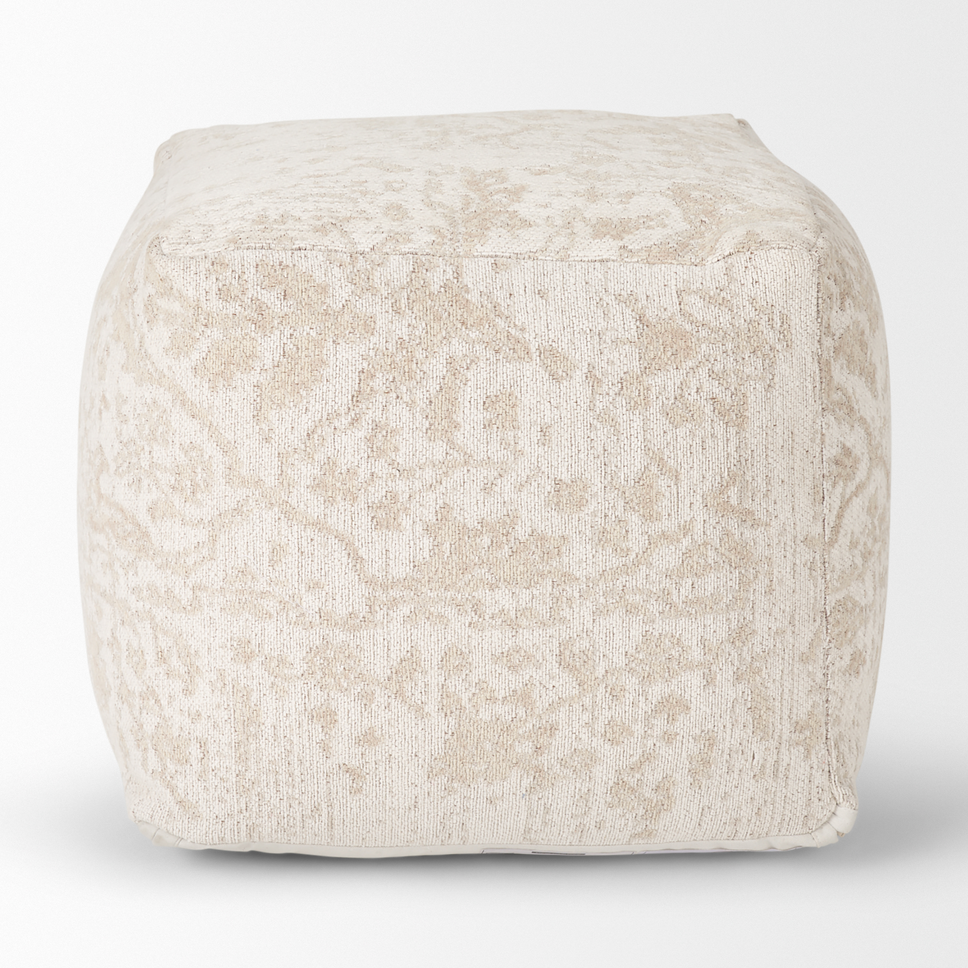 khloe small cream pouf