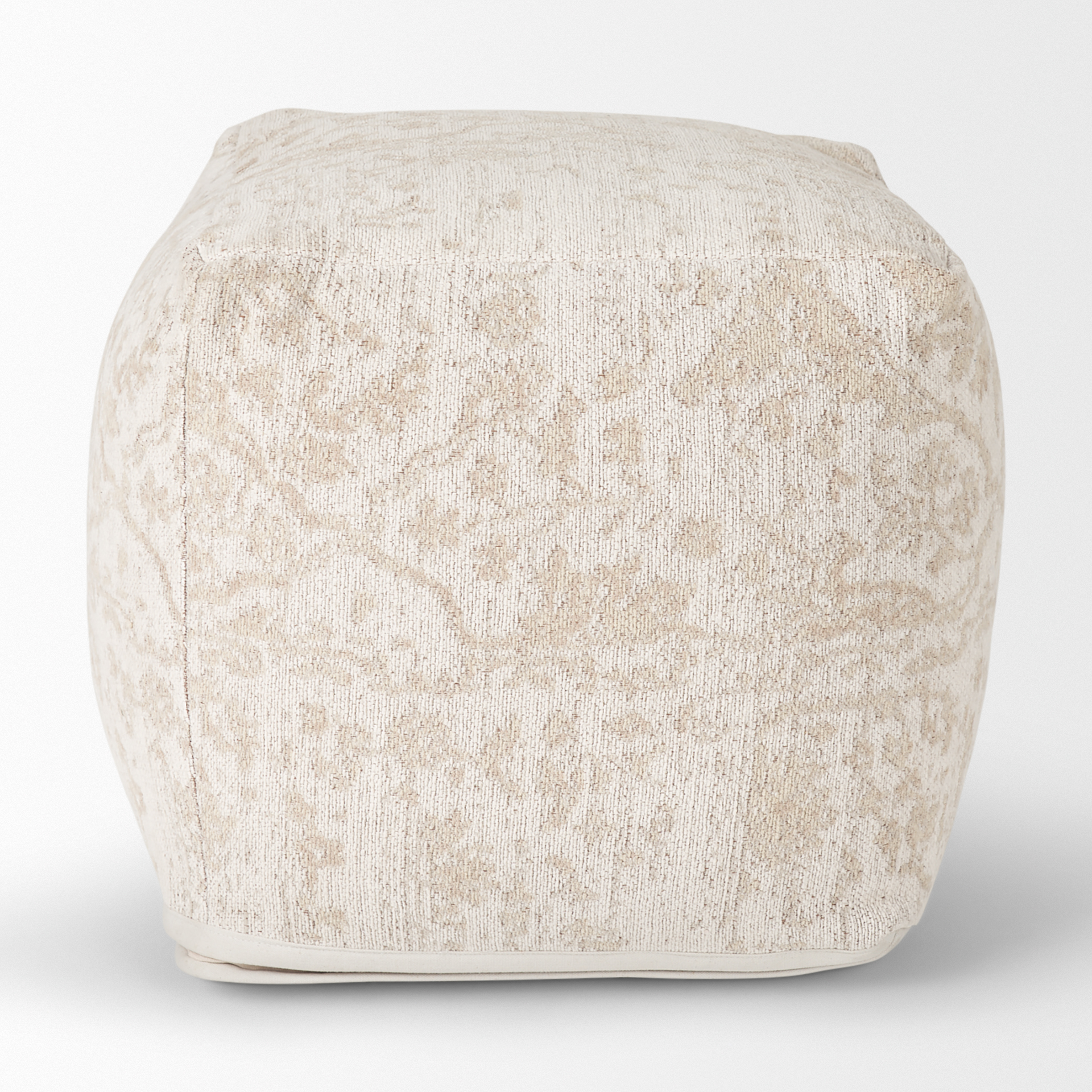 khloe small cream pouf