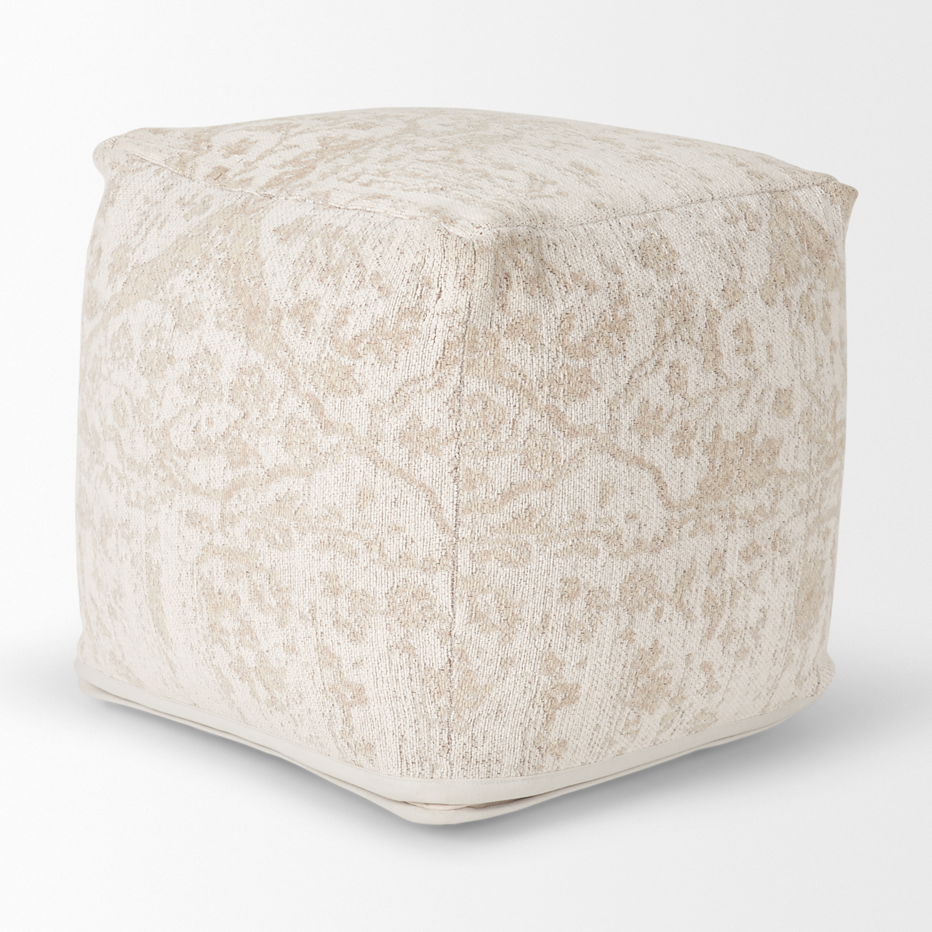 khloe small cream pouf