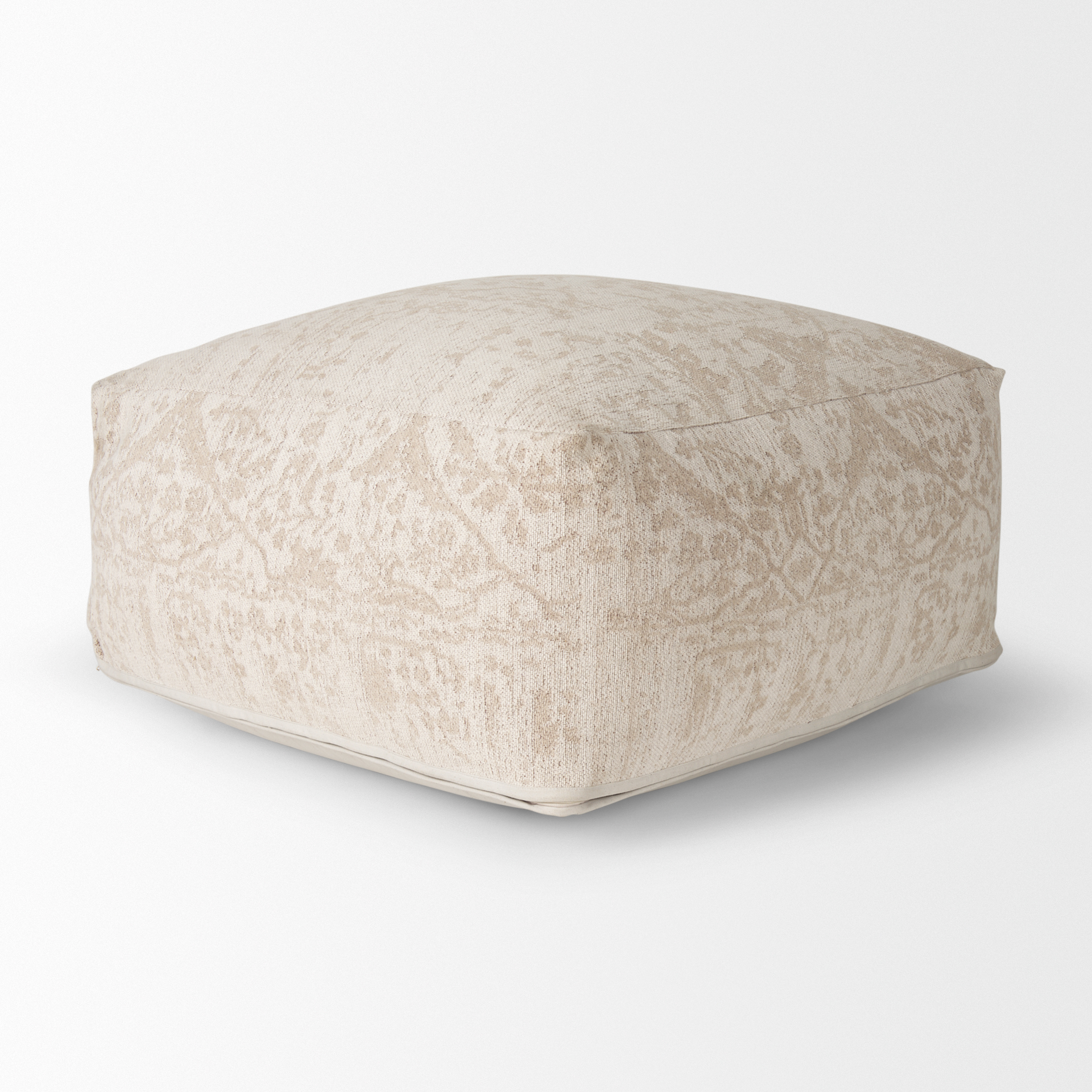 khloe large cream pouf