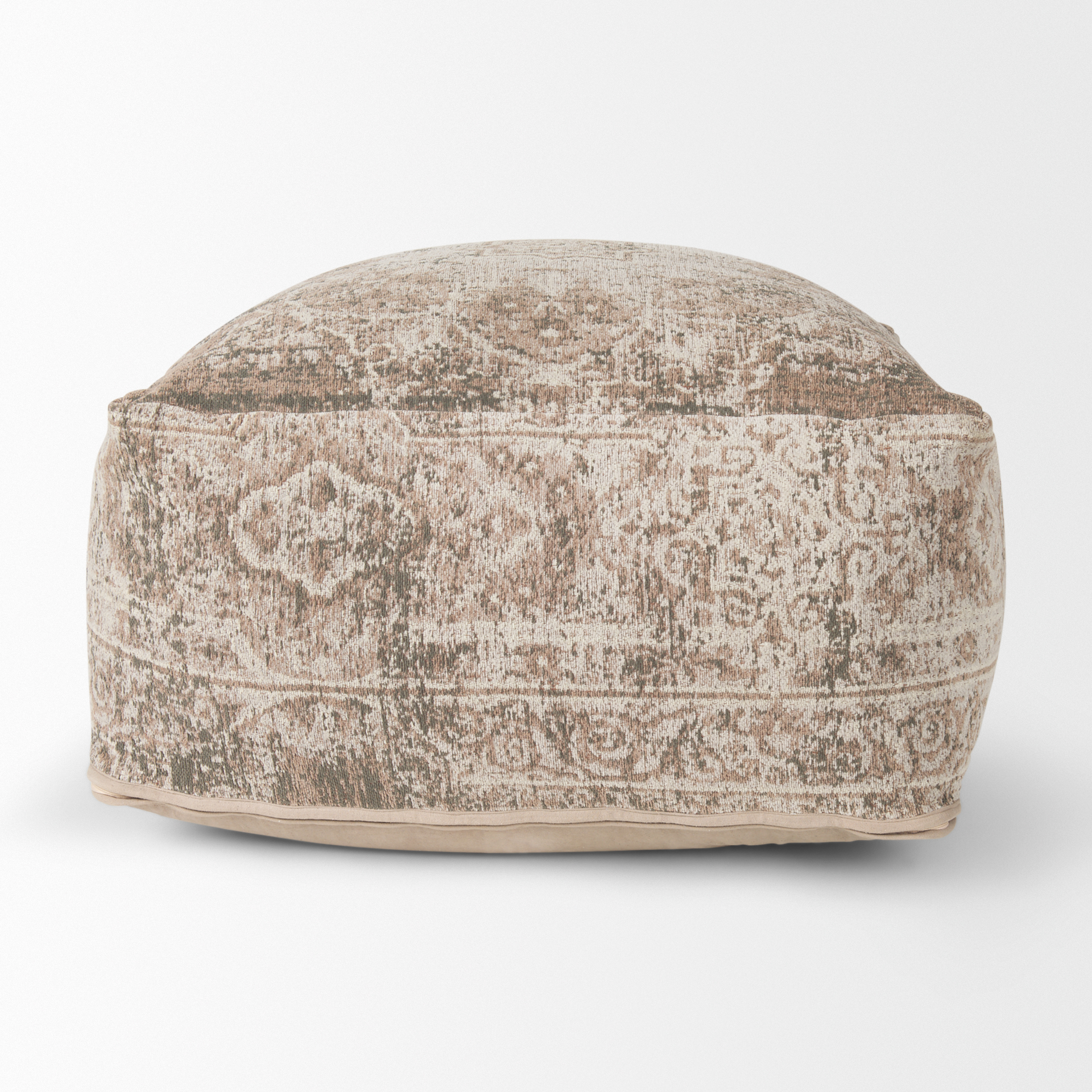 khloe large taupe pouf