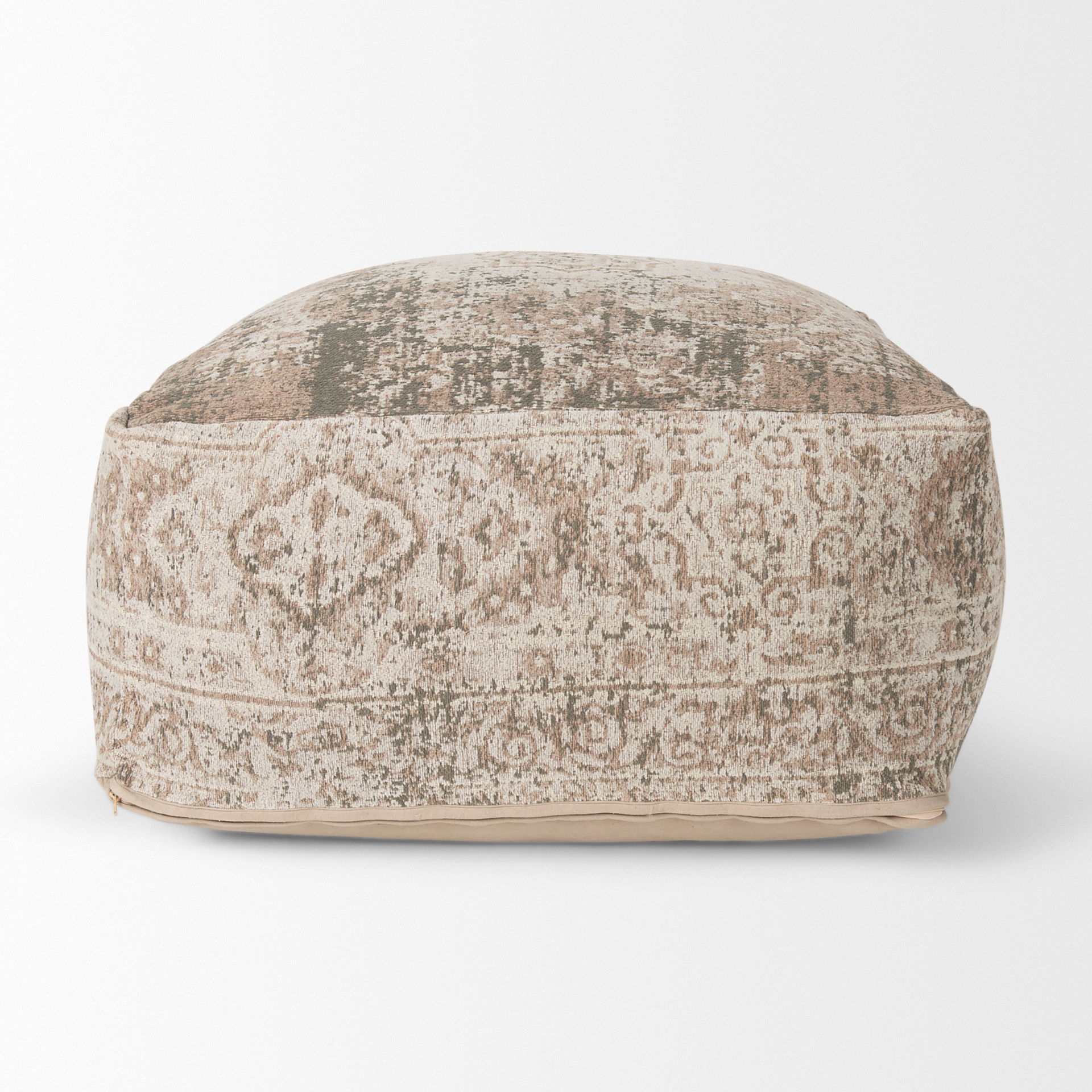khloe large taupe pouf