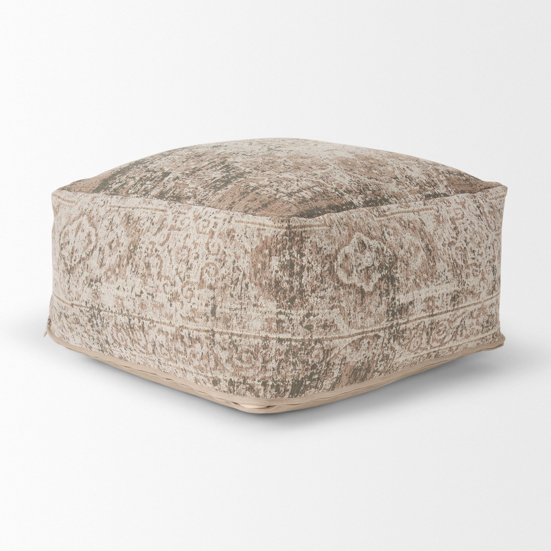 khloe large taupe pouf
