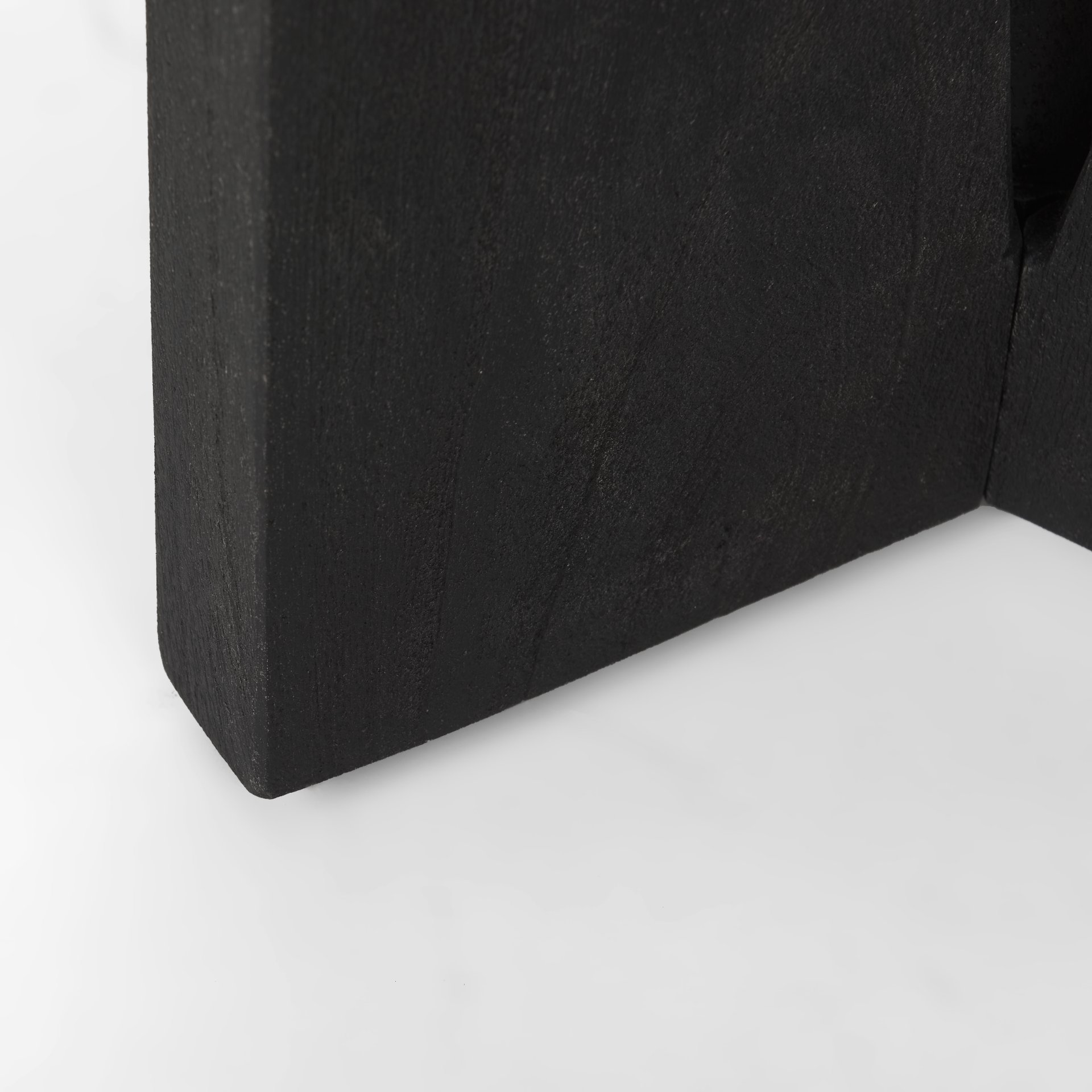 mattius black wood accent table