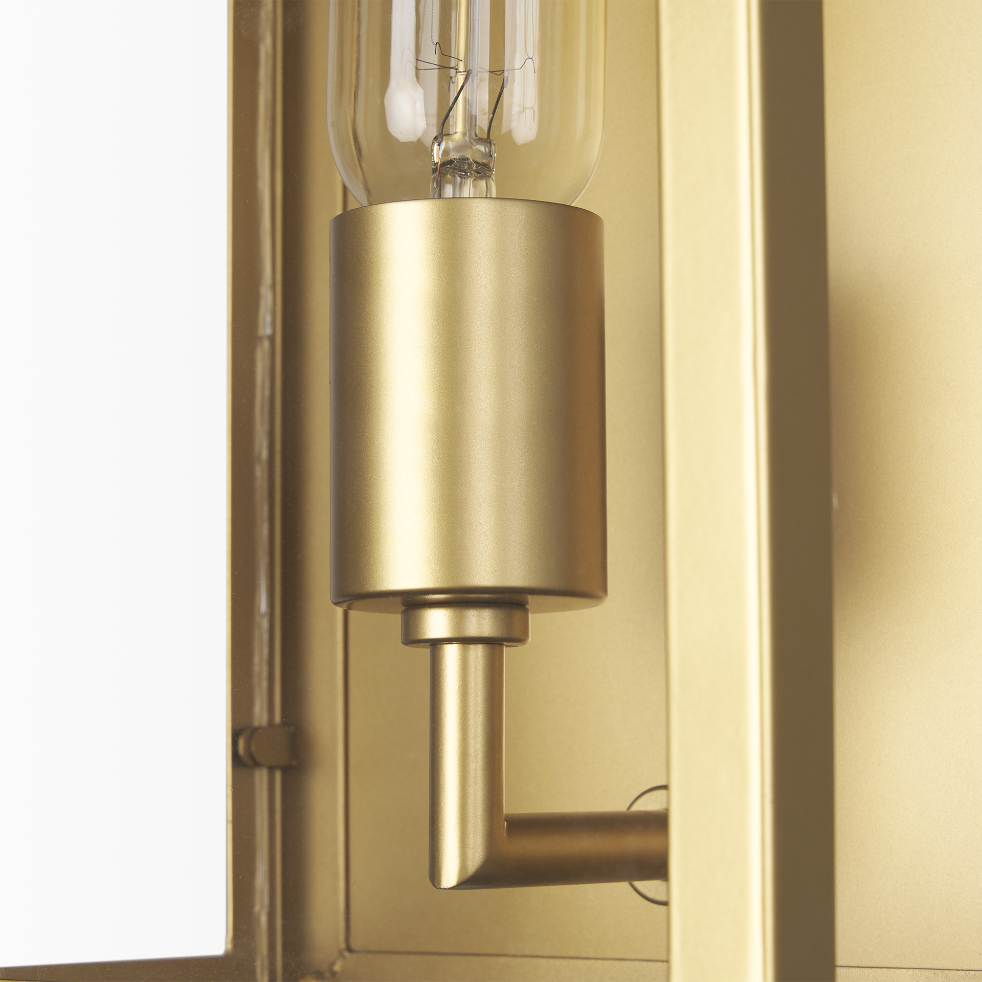cairn brushed gold metal w/ glass 1-light wall sconce