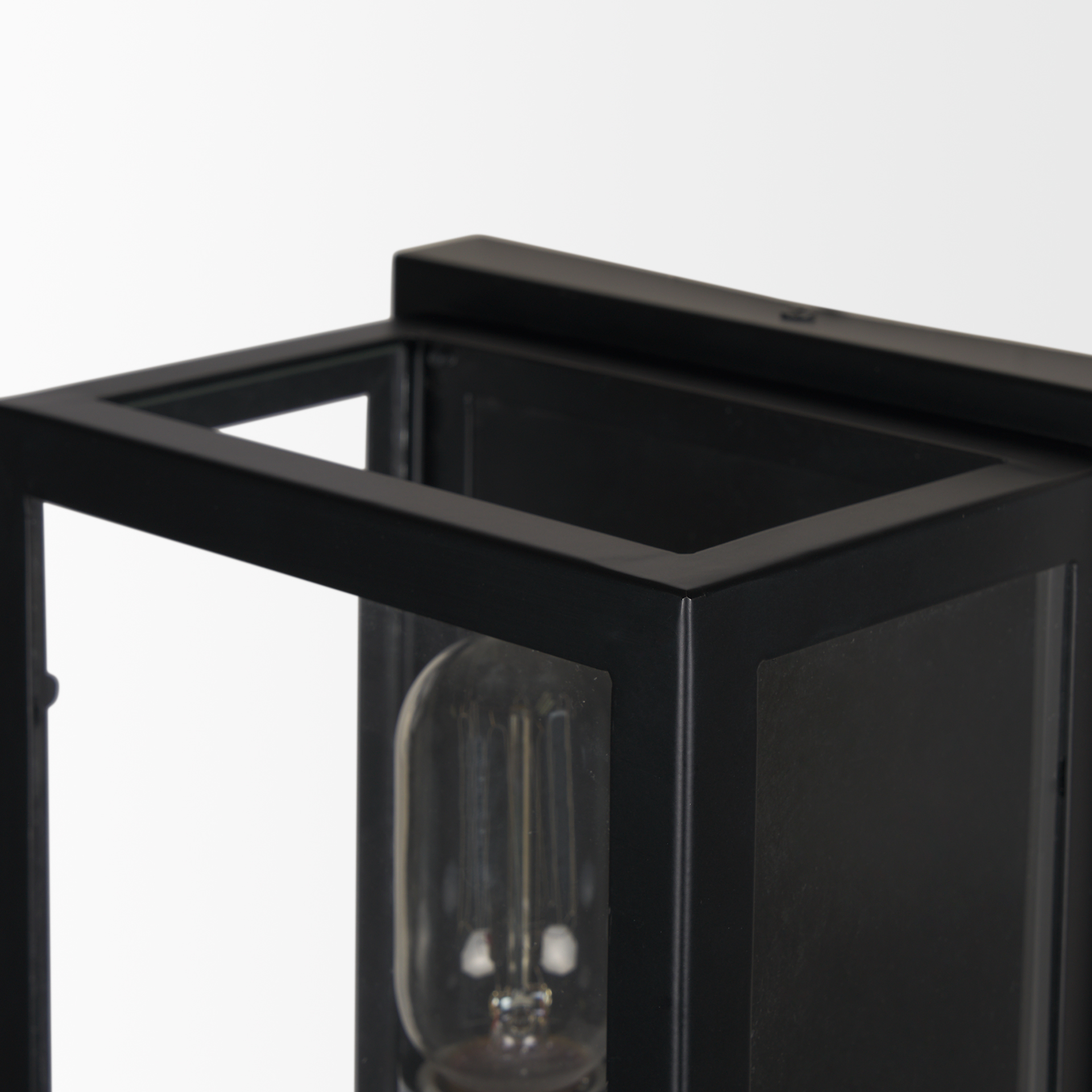 cairn matte black metal w/ glass 1-light wall sconce