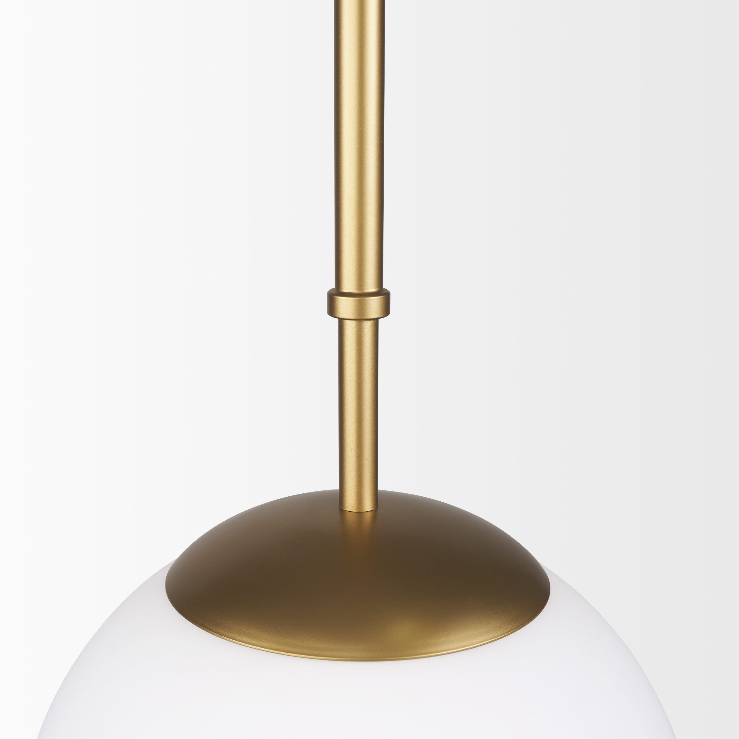 edie brushed gold metal w/ frosted glass globe 1-light pendant