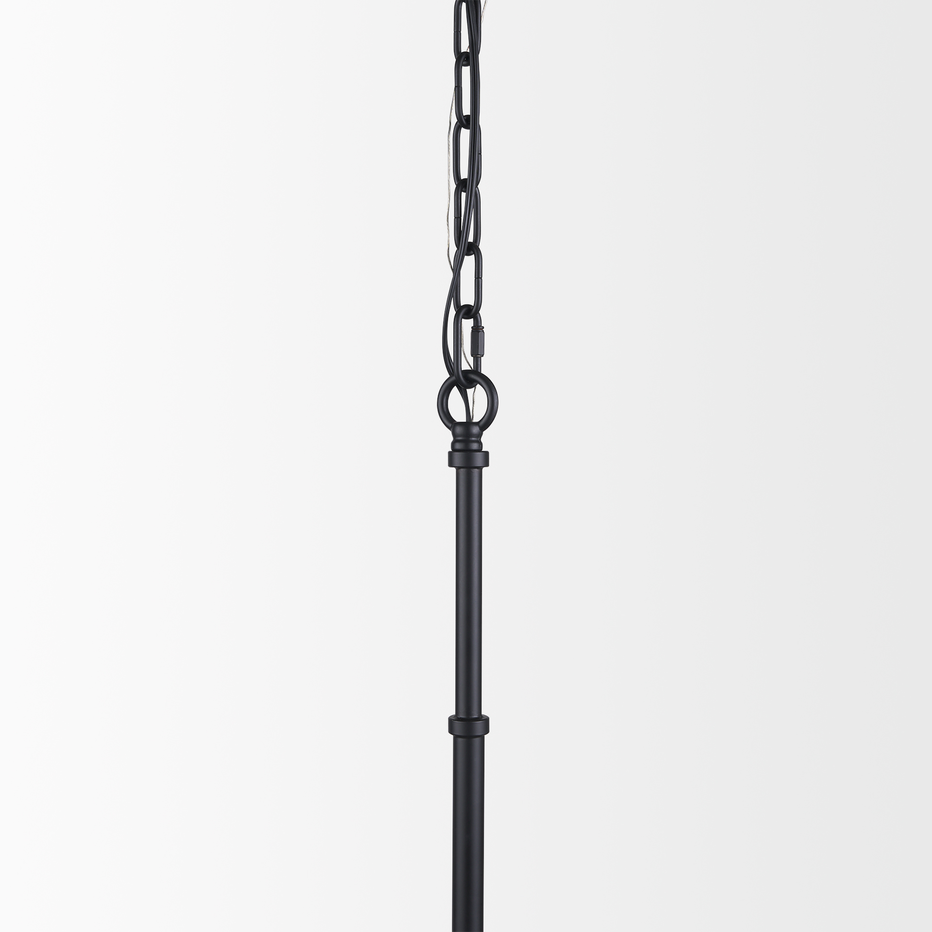 edie matte black metal w/ frosted glass globe 1-light pendant