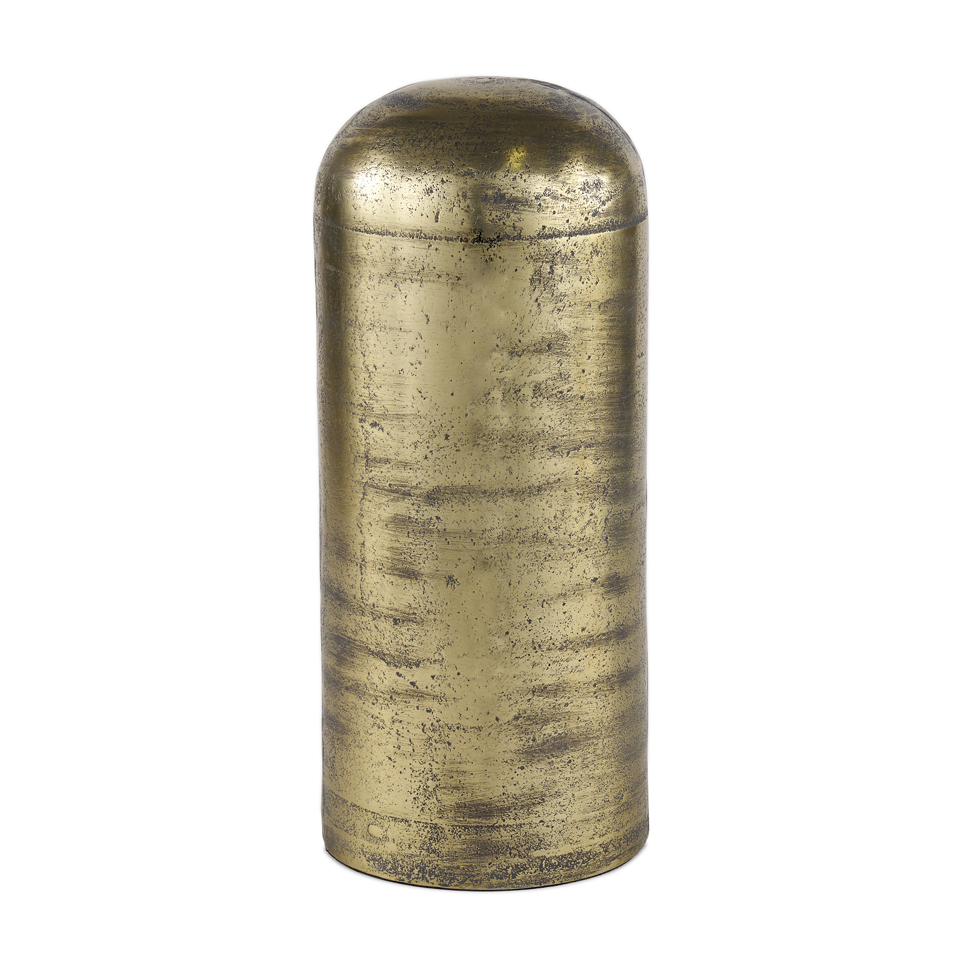 quonset extra tall brass finished aluminum metal pillar object