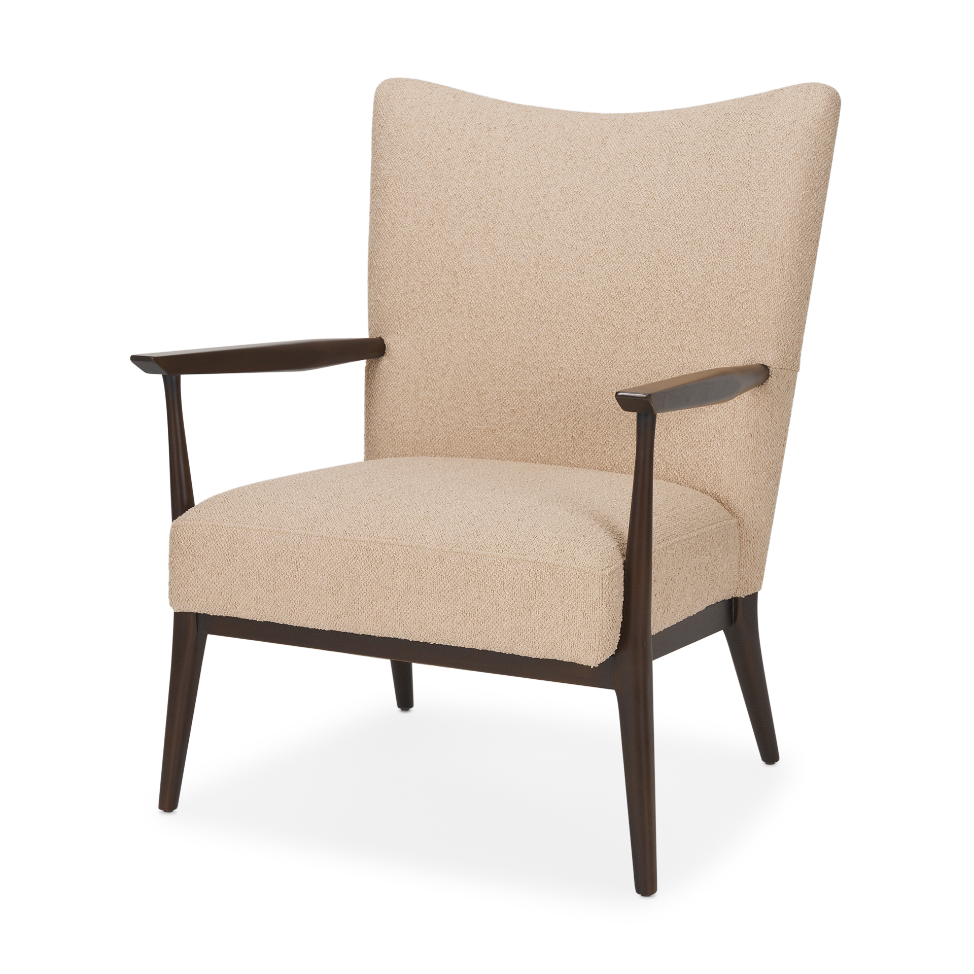 argent beige boucle accent chair