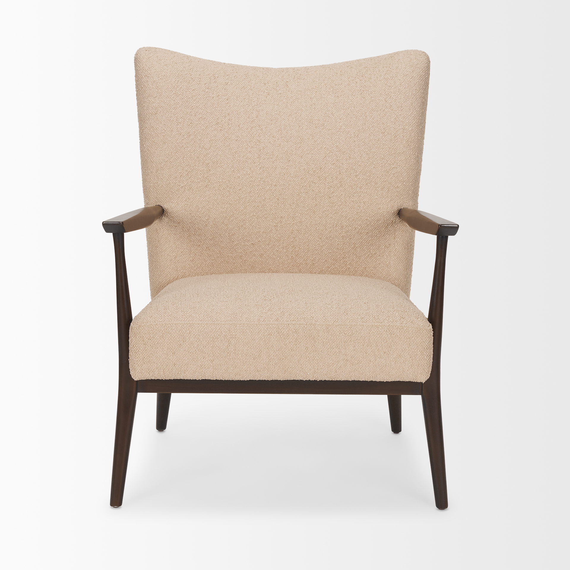 argent beige boucle accent chair