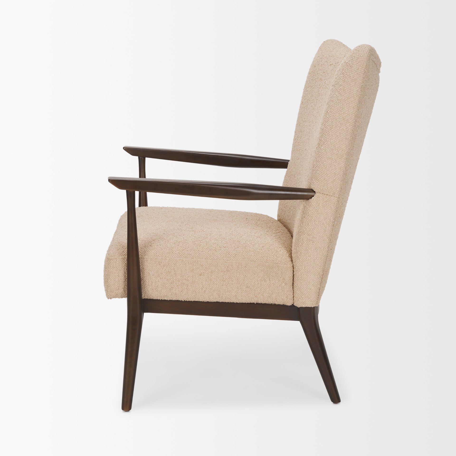argent beige boucle accent chair