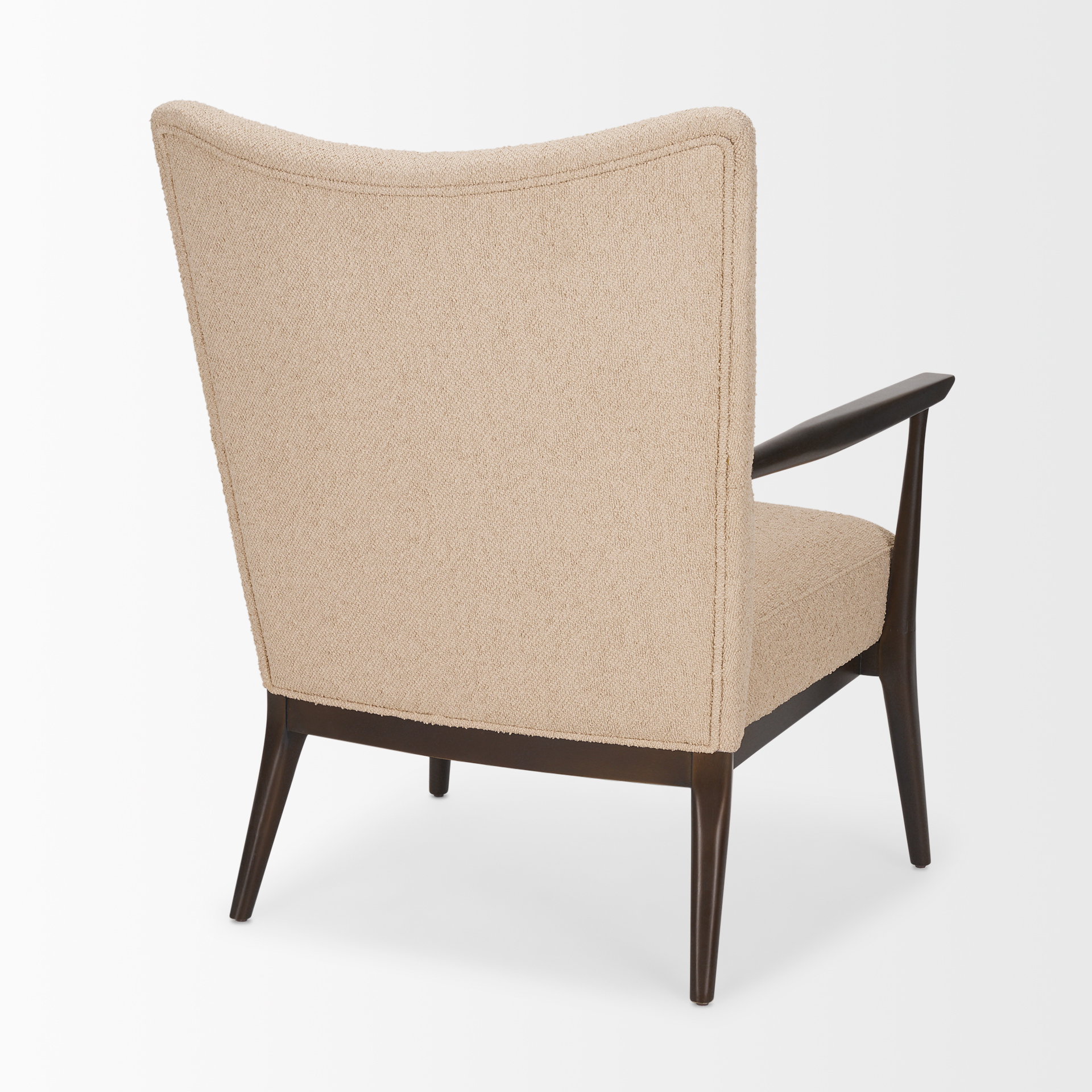 argent beige boucle accent chair